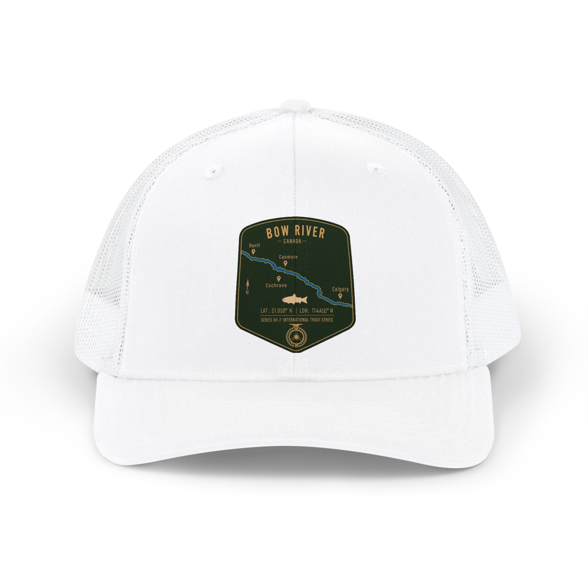 Global Series - Bow River Canada patch Snapback Cap | trout, fly fishing design