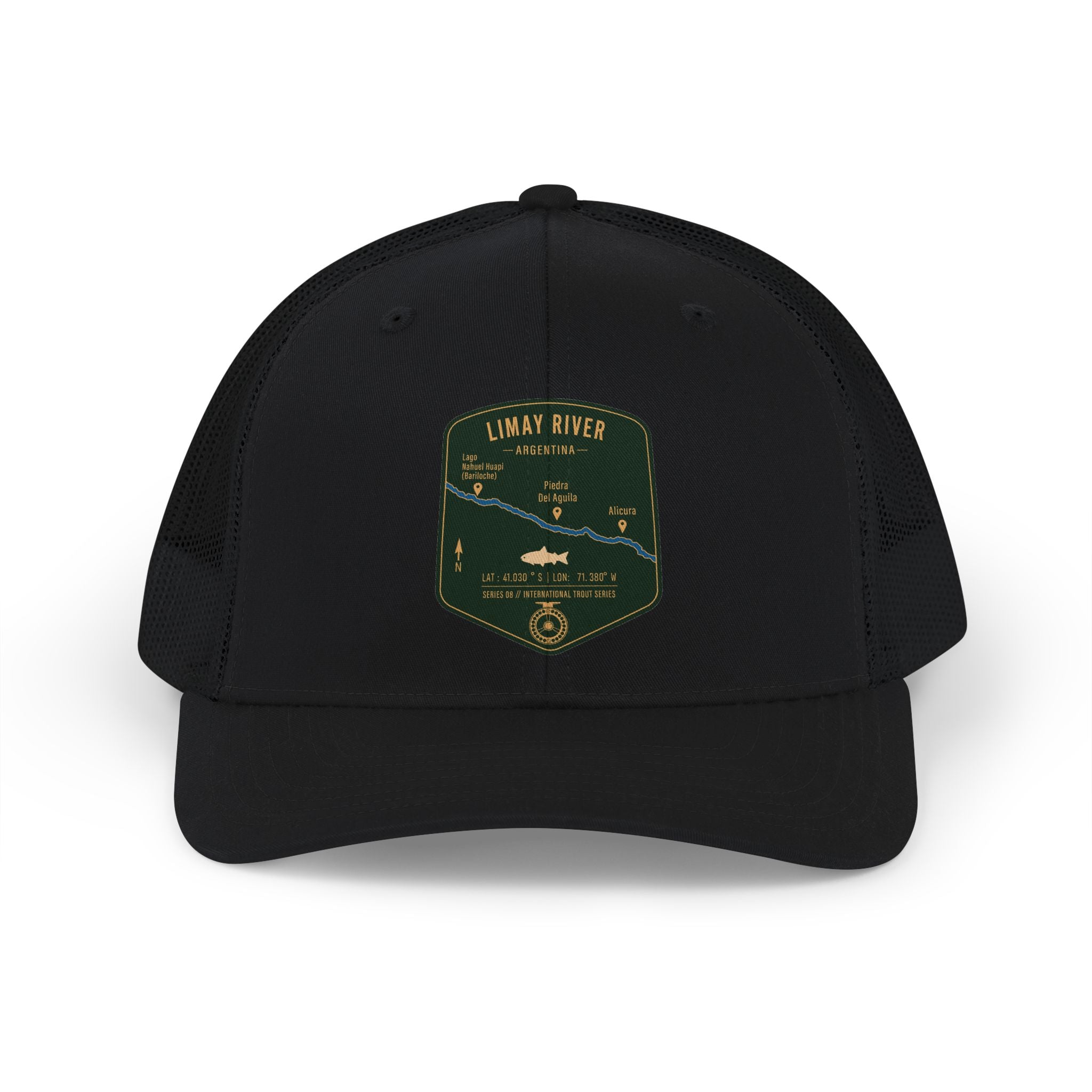 Global Series - Limay River Argentina patch Snapback Cap | trout, fly fishing design