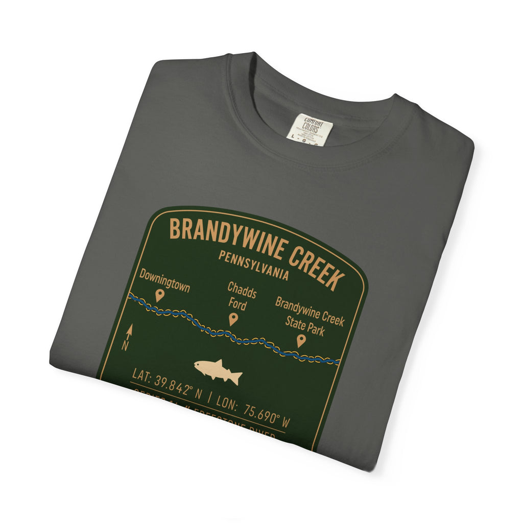 Brandywine Creek Fishing Map T-Shirt | River Map, Trout Graphic