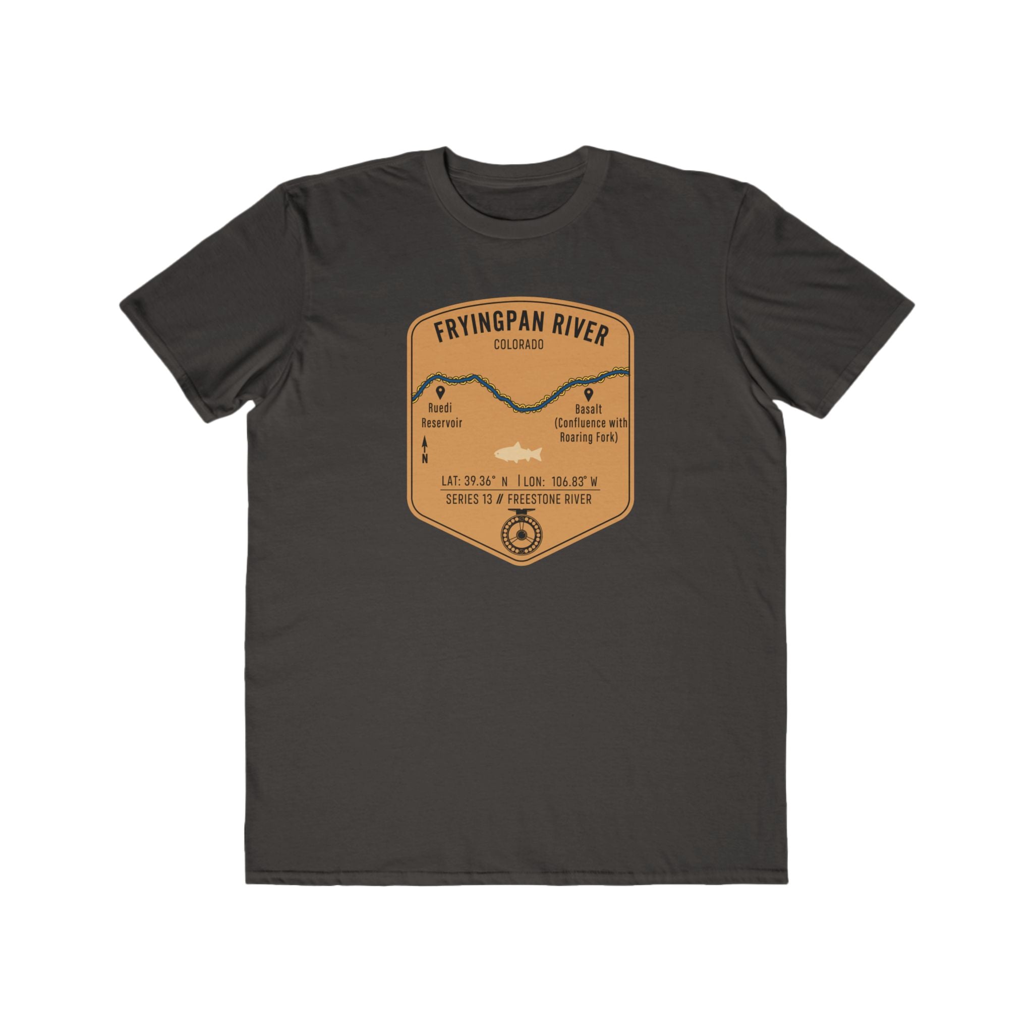 Fryingpan River Fishing Patch Tee | Trout Fly Rod Angler Shirt