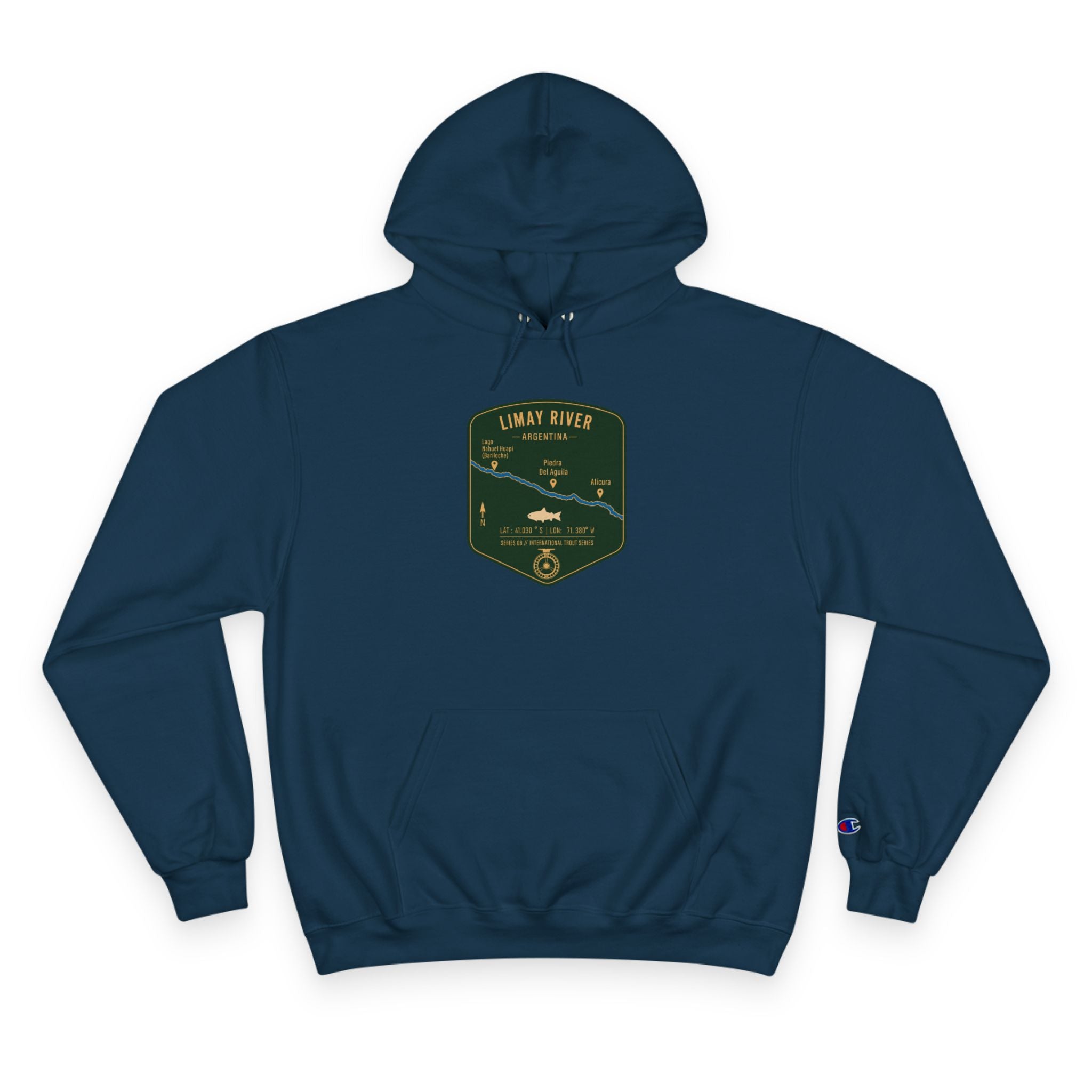 Global Series - Limay River Argentina Patch Graphic Hoodie | Outdoor Adventure