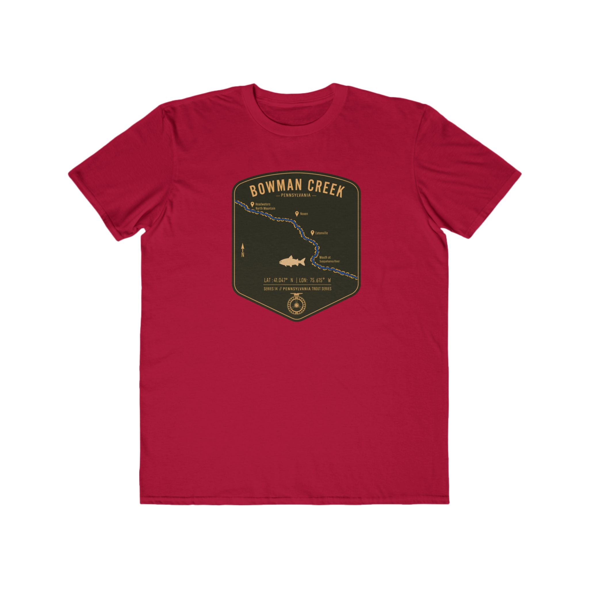 Bowman Creek PA Patch Tee | Trout Fly Rod Angler Shirt