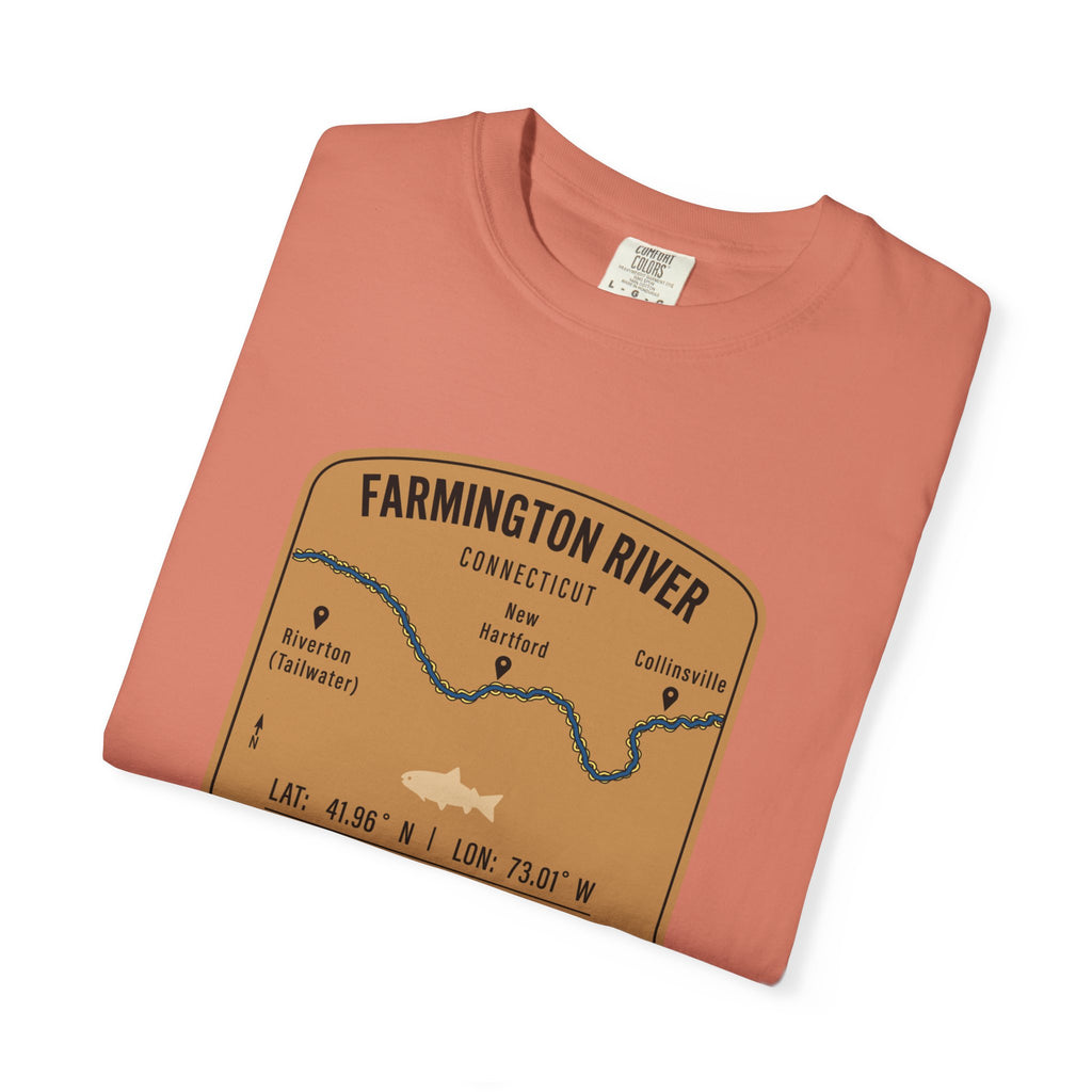 Farmington River Fishing Map T-Shirt | River Map, Trout Graphic