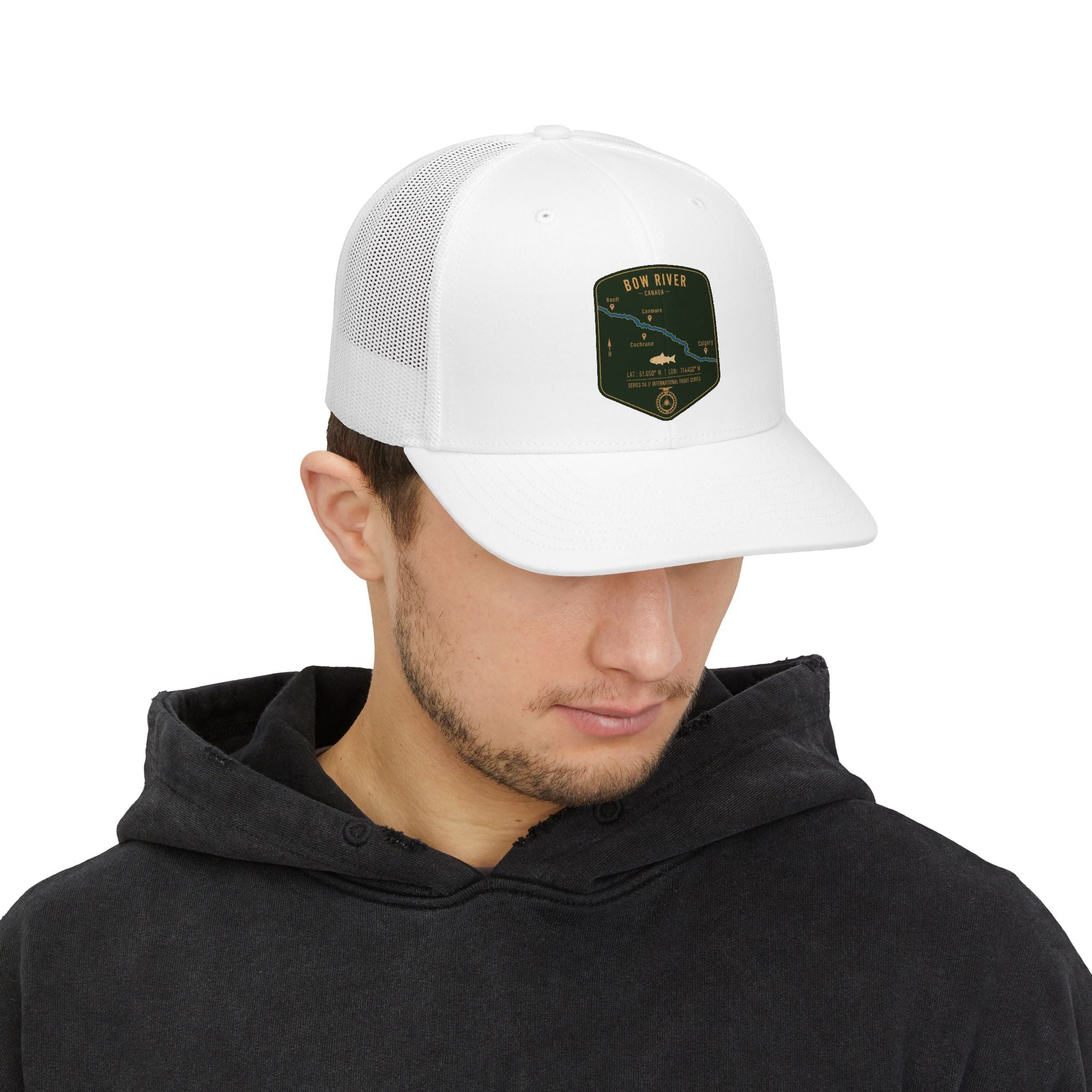 Global Series - Bow River Canada patch Snapback Cap | trout, fly fishing design