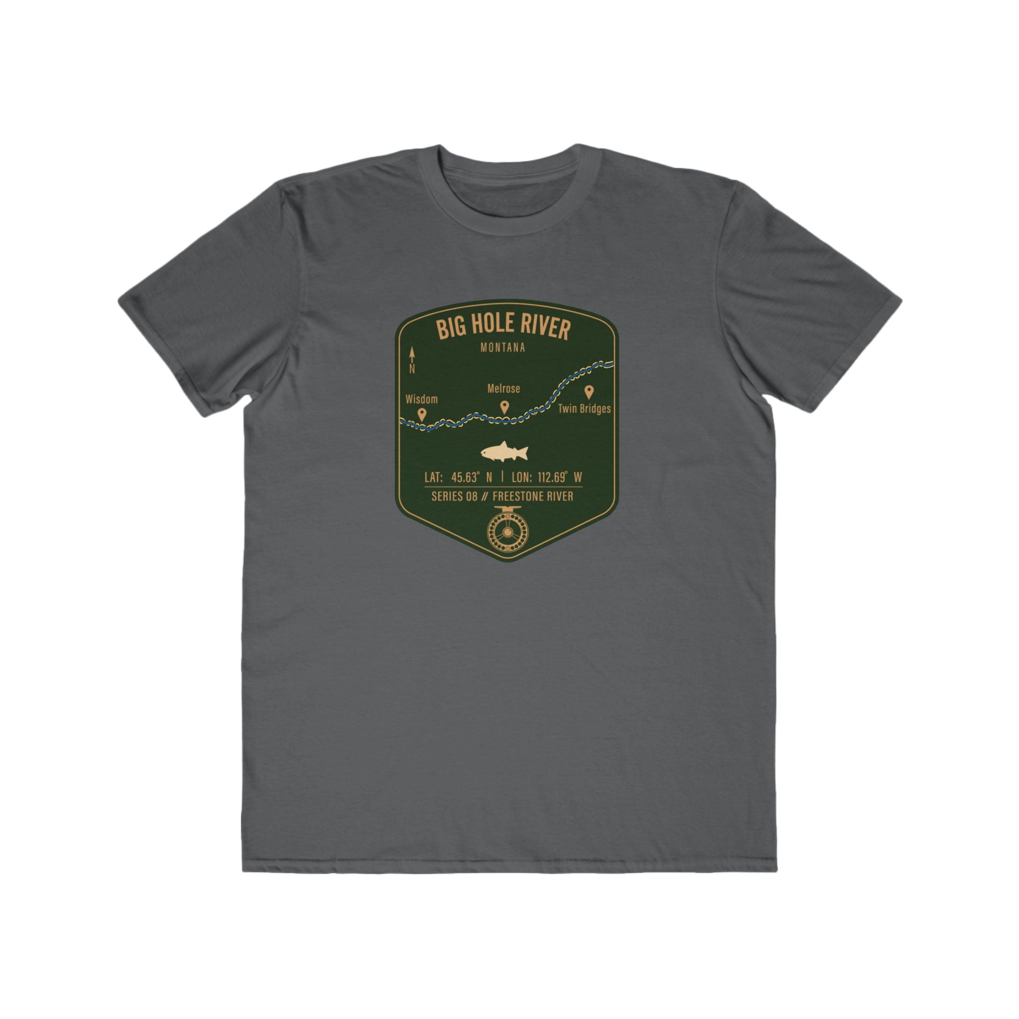 Big Hole River Fishing Patch Tee | Trout Fly Rod Angler Shirt