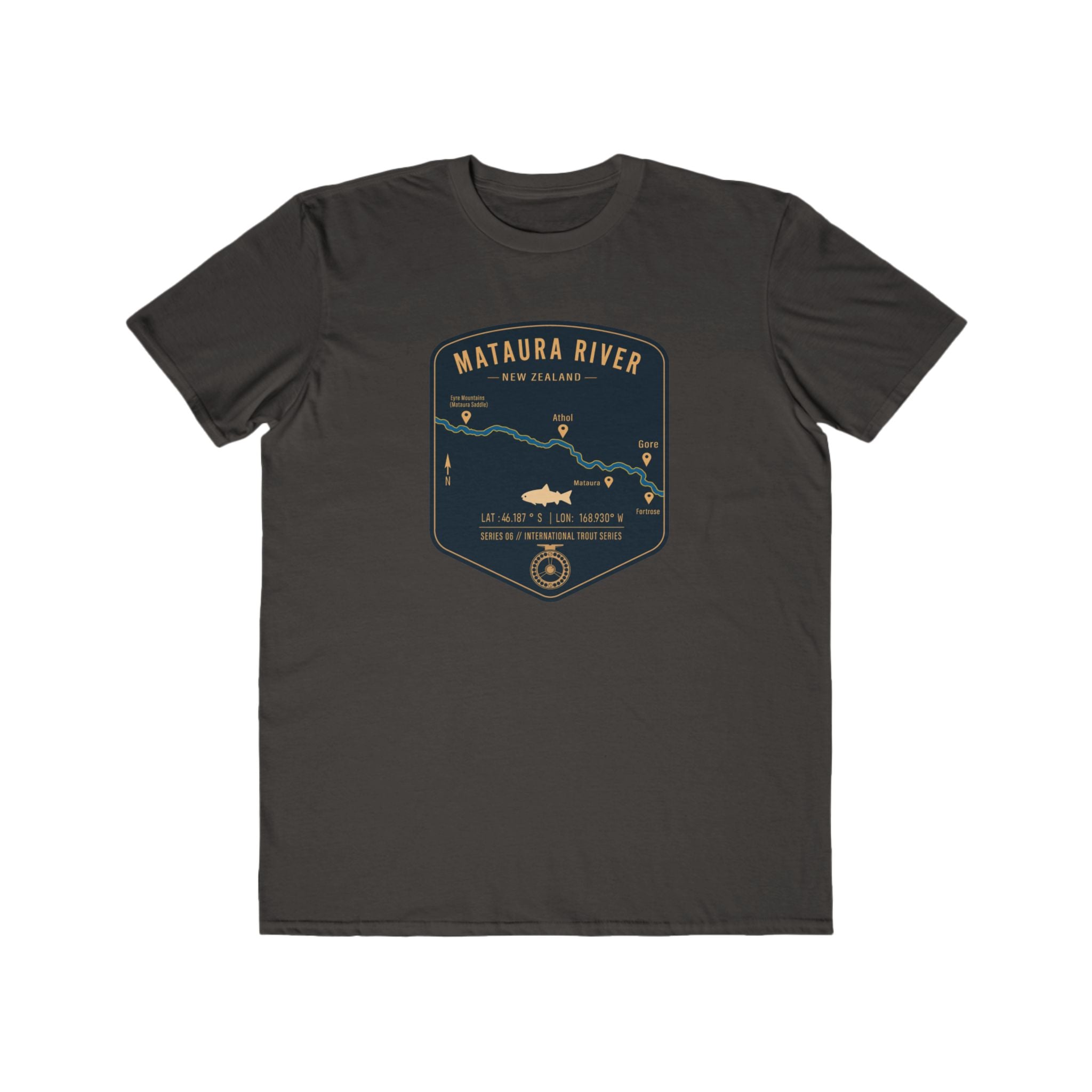 Global Series - Mataura River New Zealand Patch Tee | Trout Fly Rod Angler Shirt