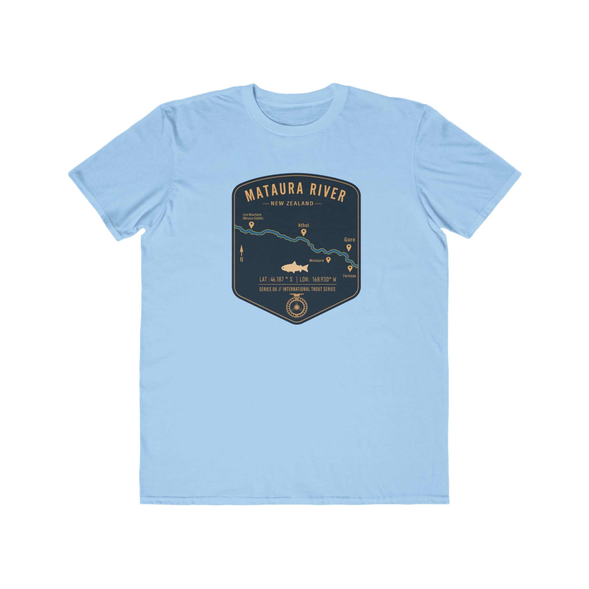 Global Series - Mataura River New Zealand Patch Tee | Trout Fly Rod Angler Shirt