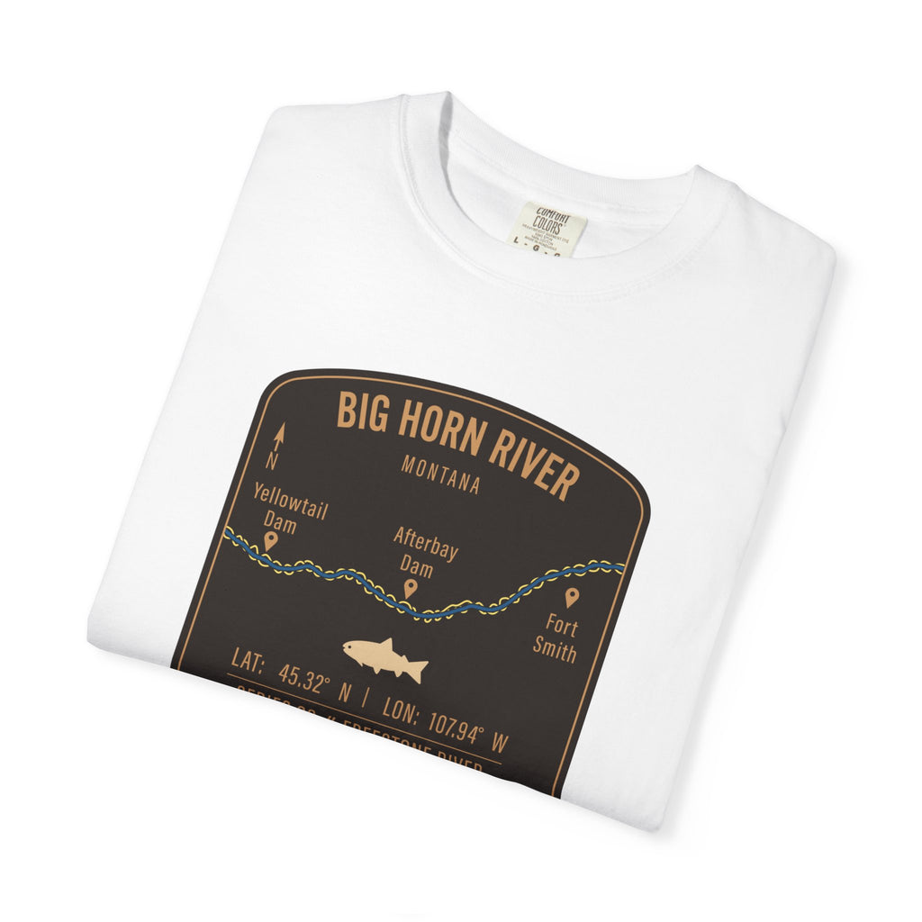 Big Horn River Fishing Map T-Shirt | River Map, Trout Graphic