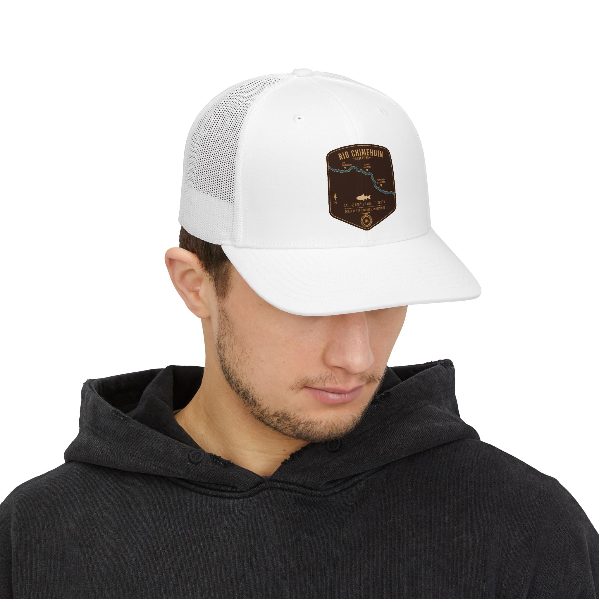 Global Series - Chimehuin River Argentina patch Snapback Cap | trout, fly fishing design