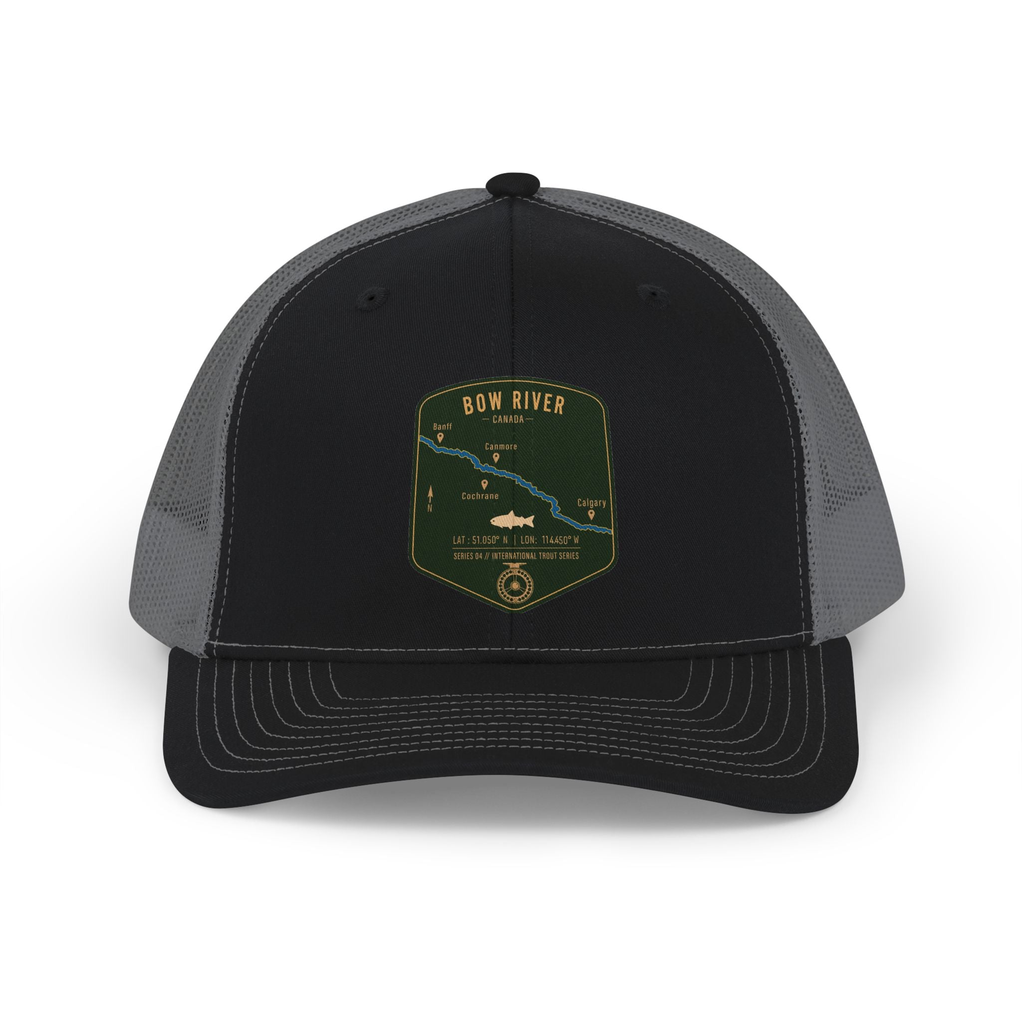Global Series - Bow River Canada patch Snapback Cap | trout, fly fishing design