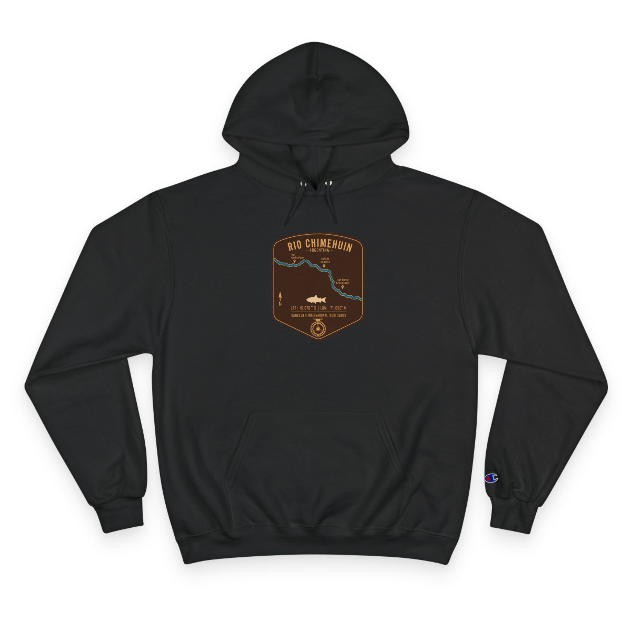 Global Series - Chimehuin River Argentina Patch Graphic Hoodie | Outdoor Adventure