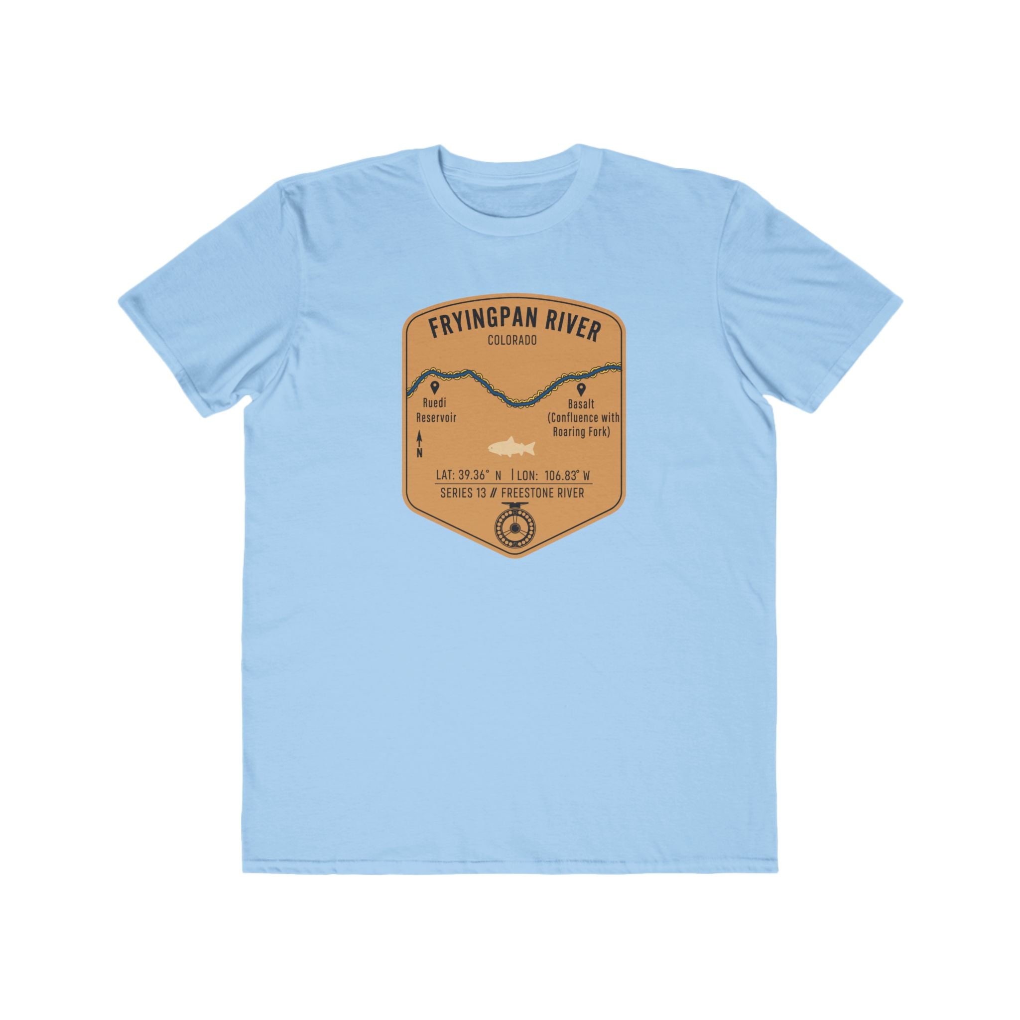 Fryingpan River Fishing Patch Tee | Trout Fly Rod Angler Shirt