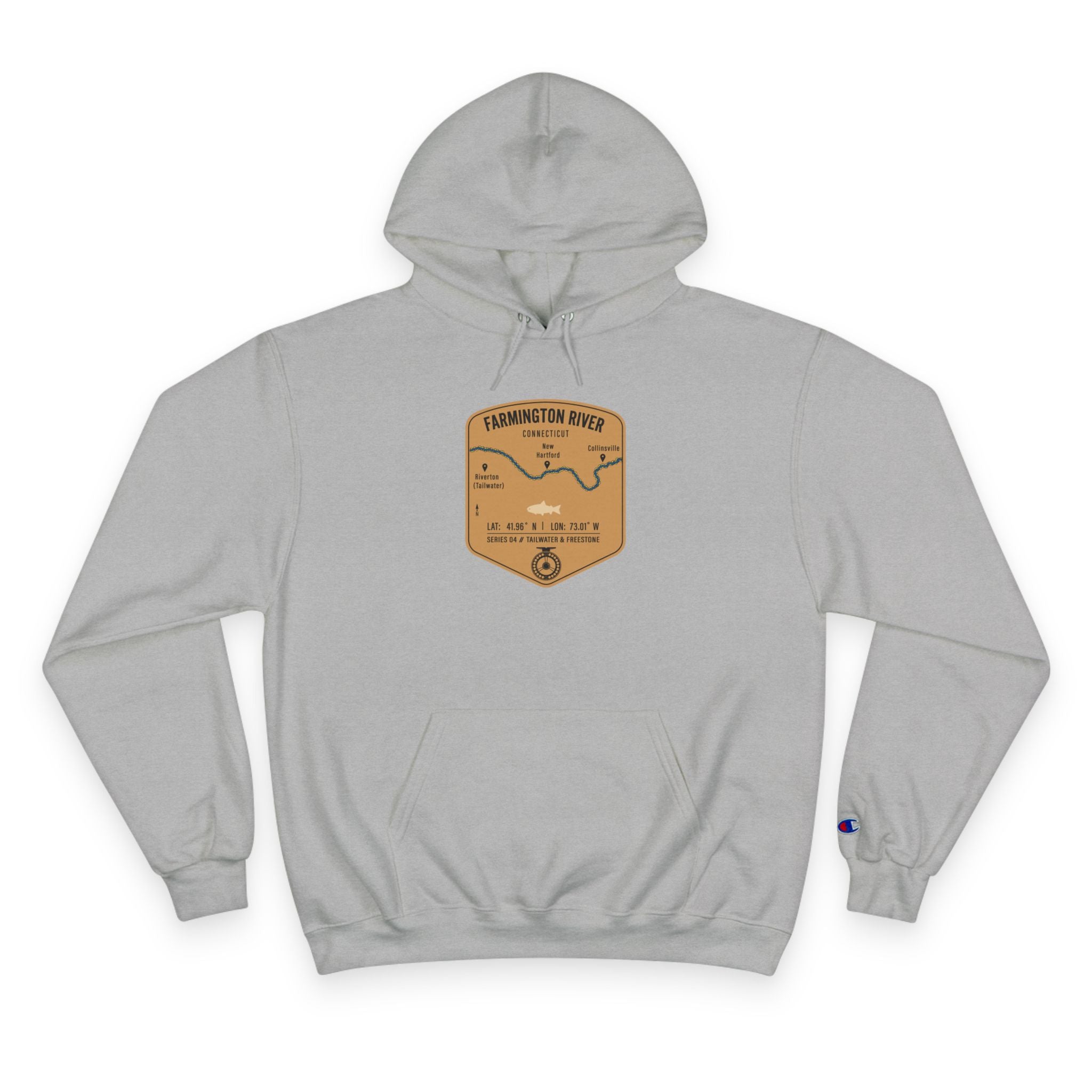 Farmington River Patch Graphic Hoodie | Outdoor Adventure