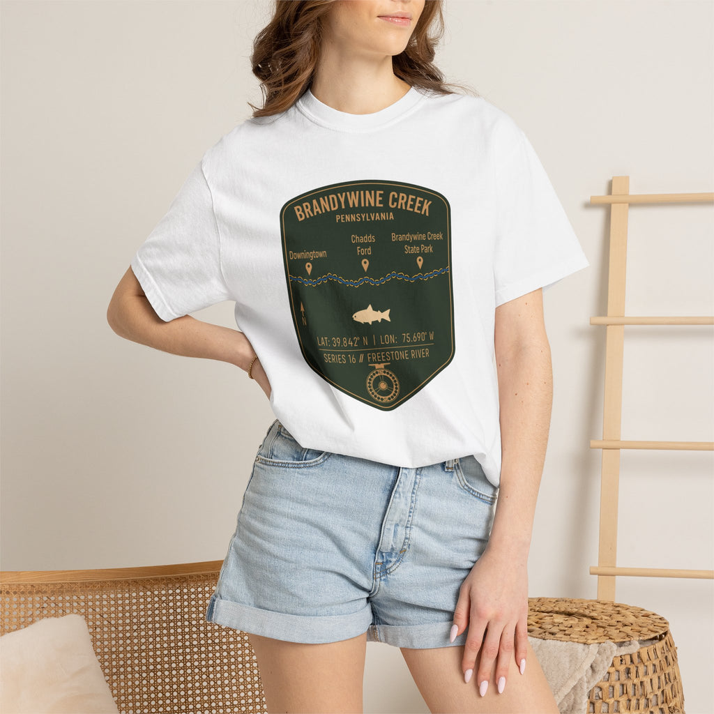 Brandywine Creek Fishing Map T-Shirt | River Map, Trout Graphic