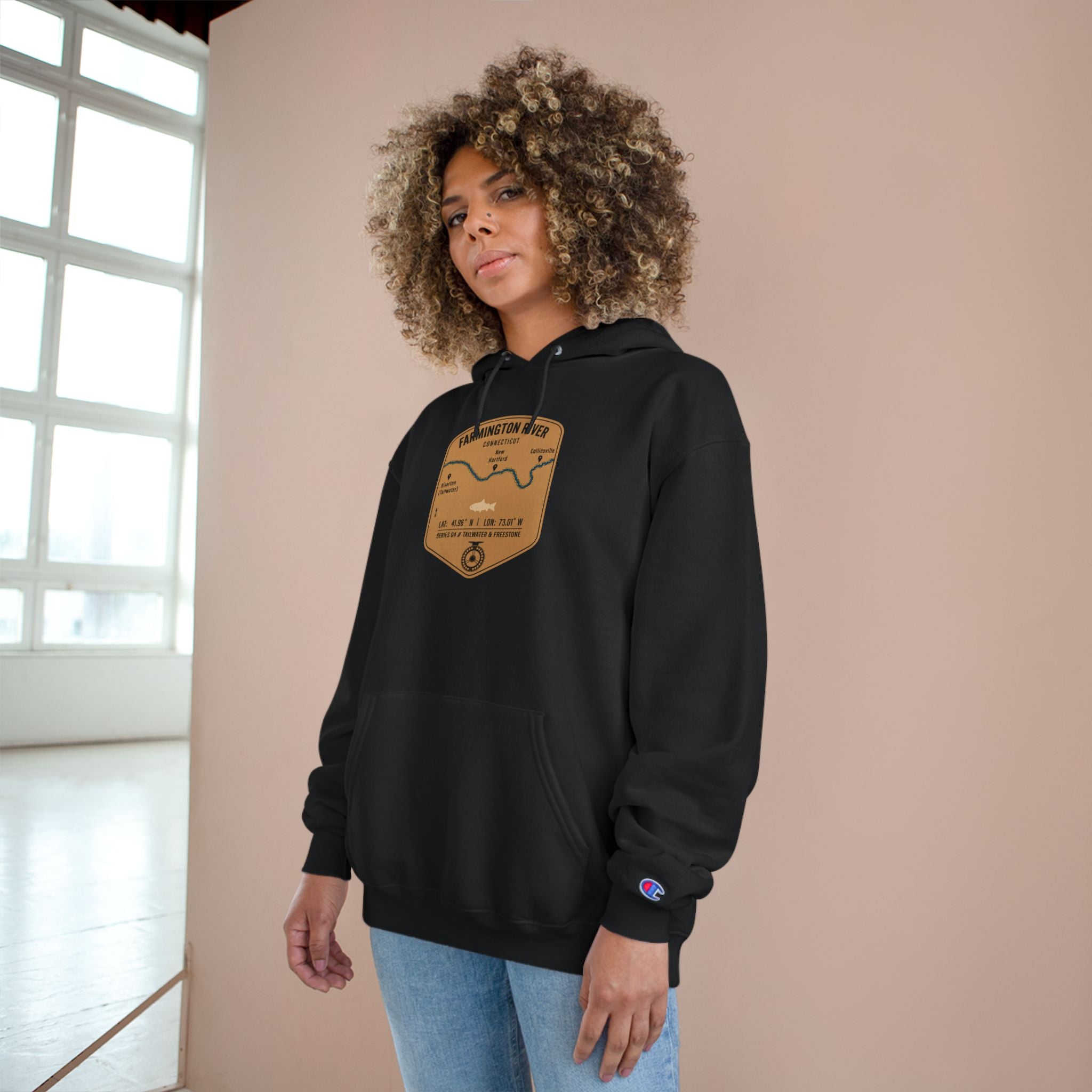 Farmington River Patch Graphic Hoodie | Outdoor Adventure