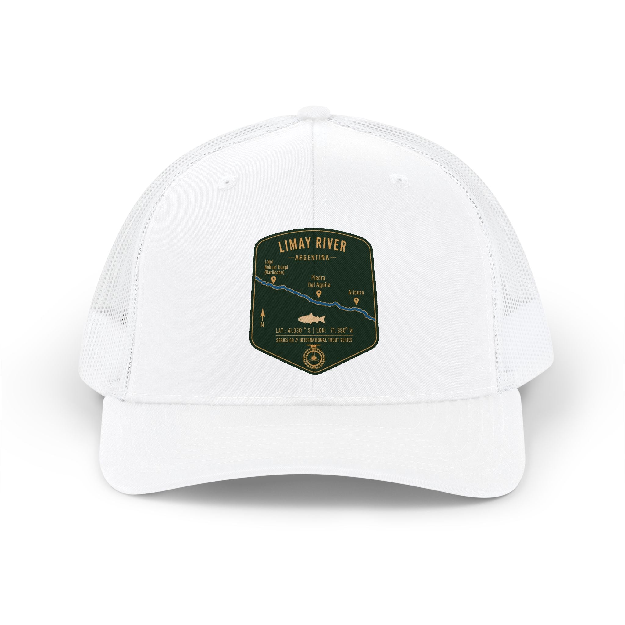 Global Series - Limay River Argentina patch Snapback Cap | trout, fly fishing design