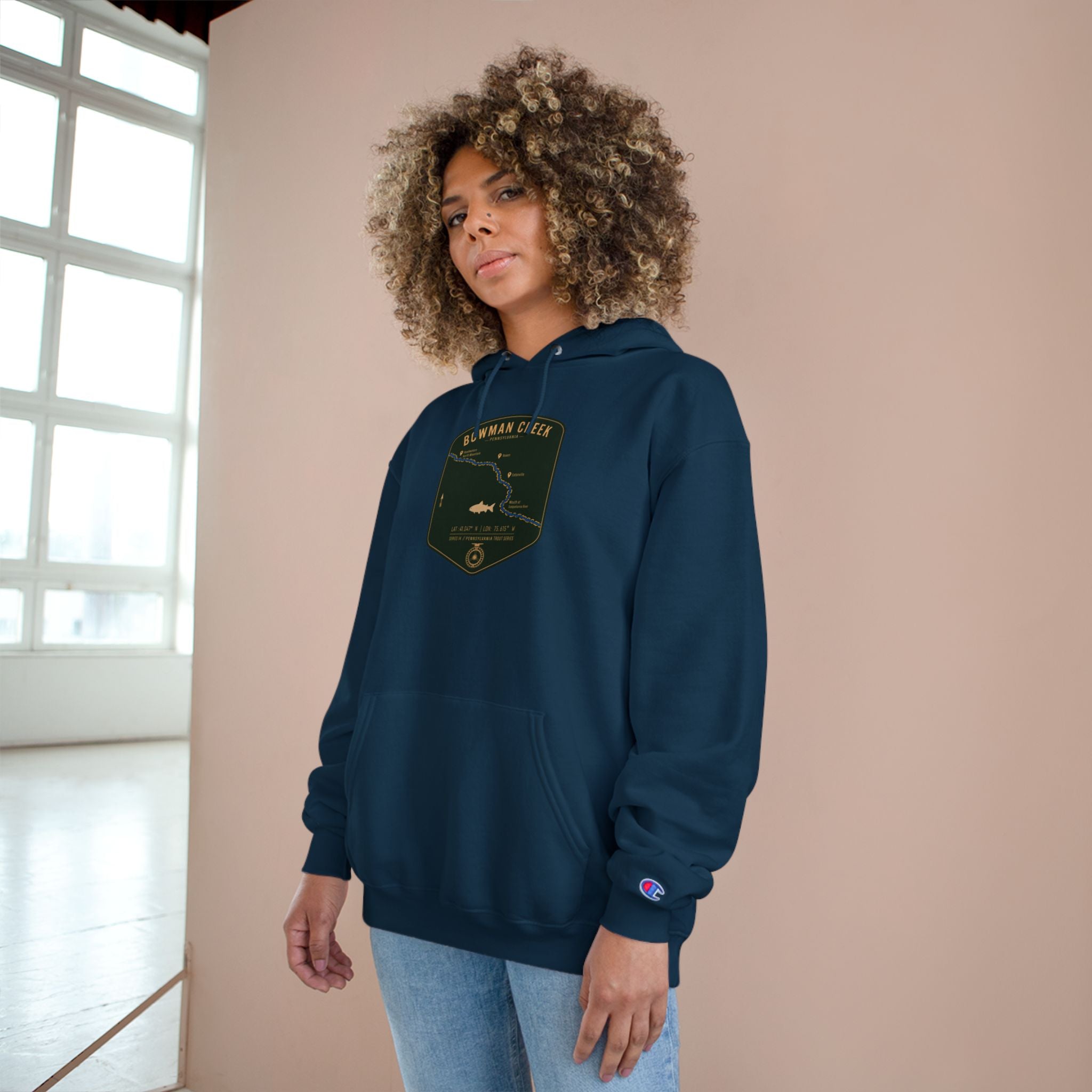 Bowman Creek PA Patch Graphic Hoodie | Outdoor Adventure