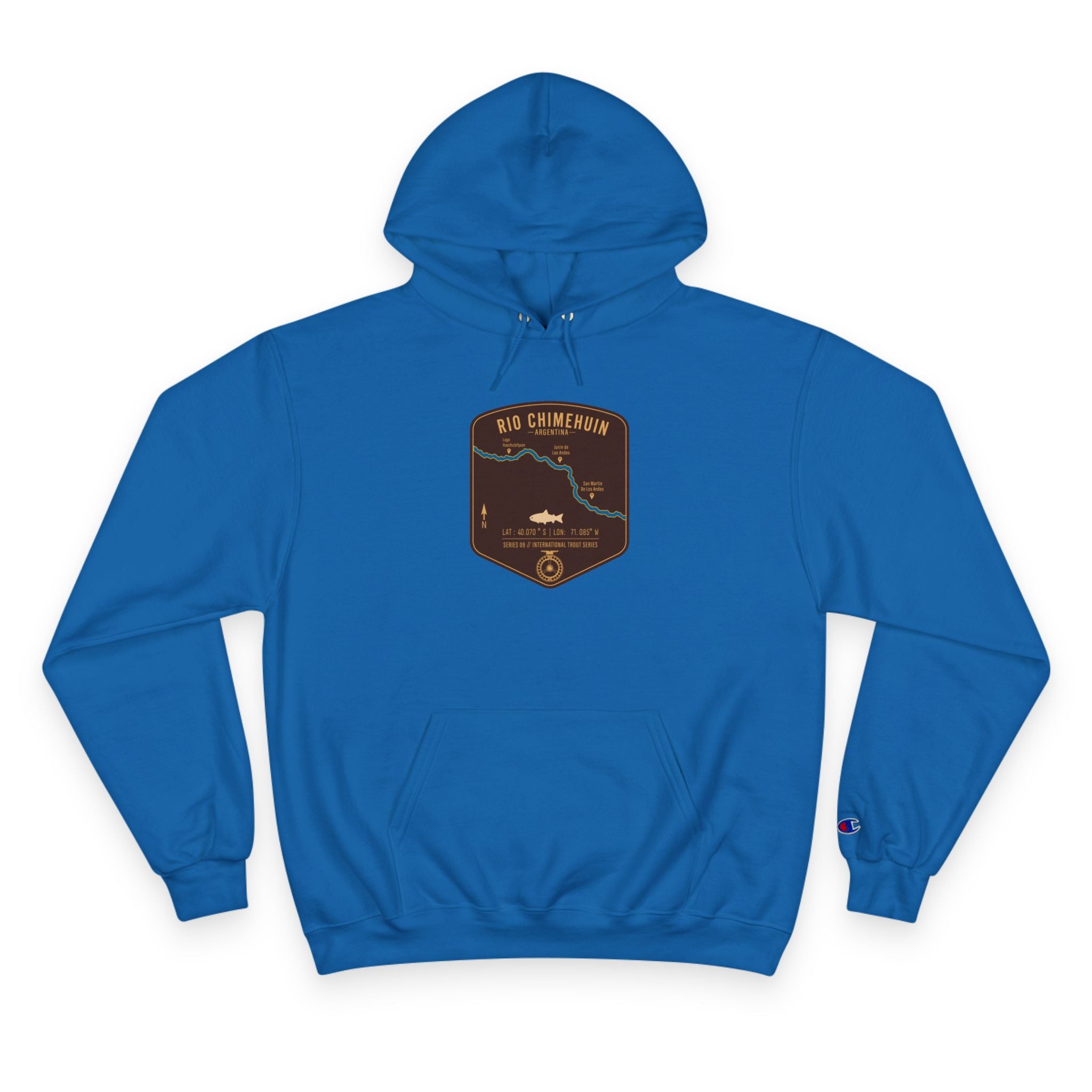 Global Series - Chimehuin River Argentina Patch Graphic Hoodie | Outdoor Adventure