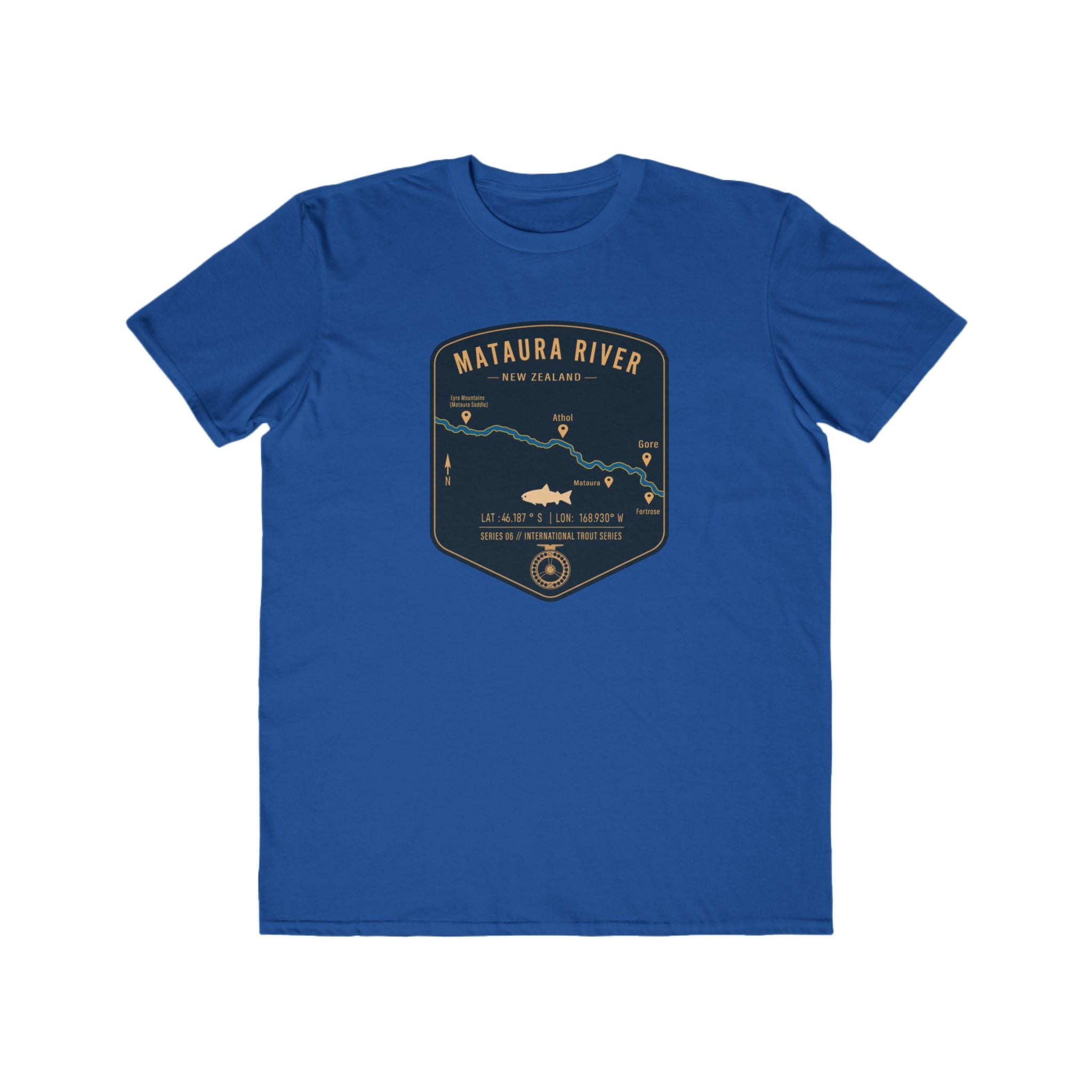 Global Series - Mataura River New Zealand Patch Tee | Trout Fly Rod Angler Shirt