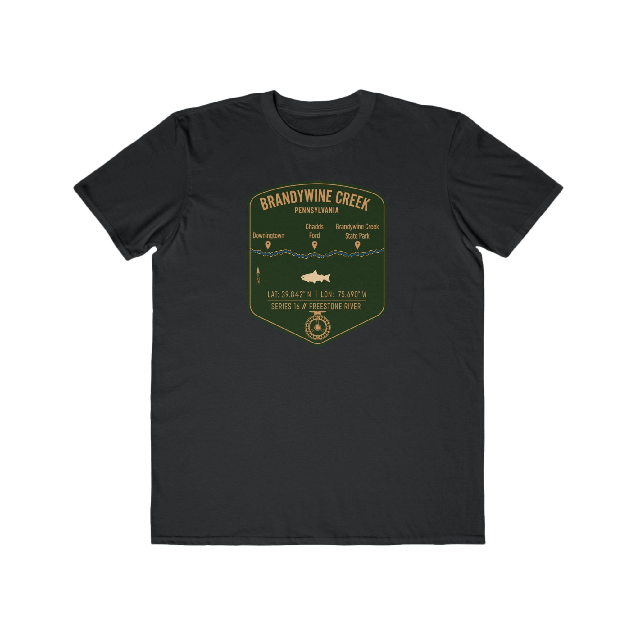 Brandywine Creek Fishing Patch Tee | Trout Fly Rod Angler Shirt
