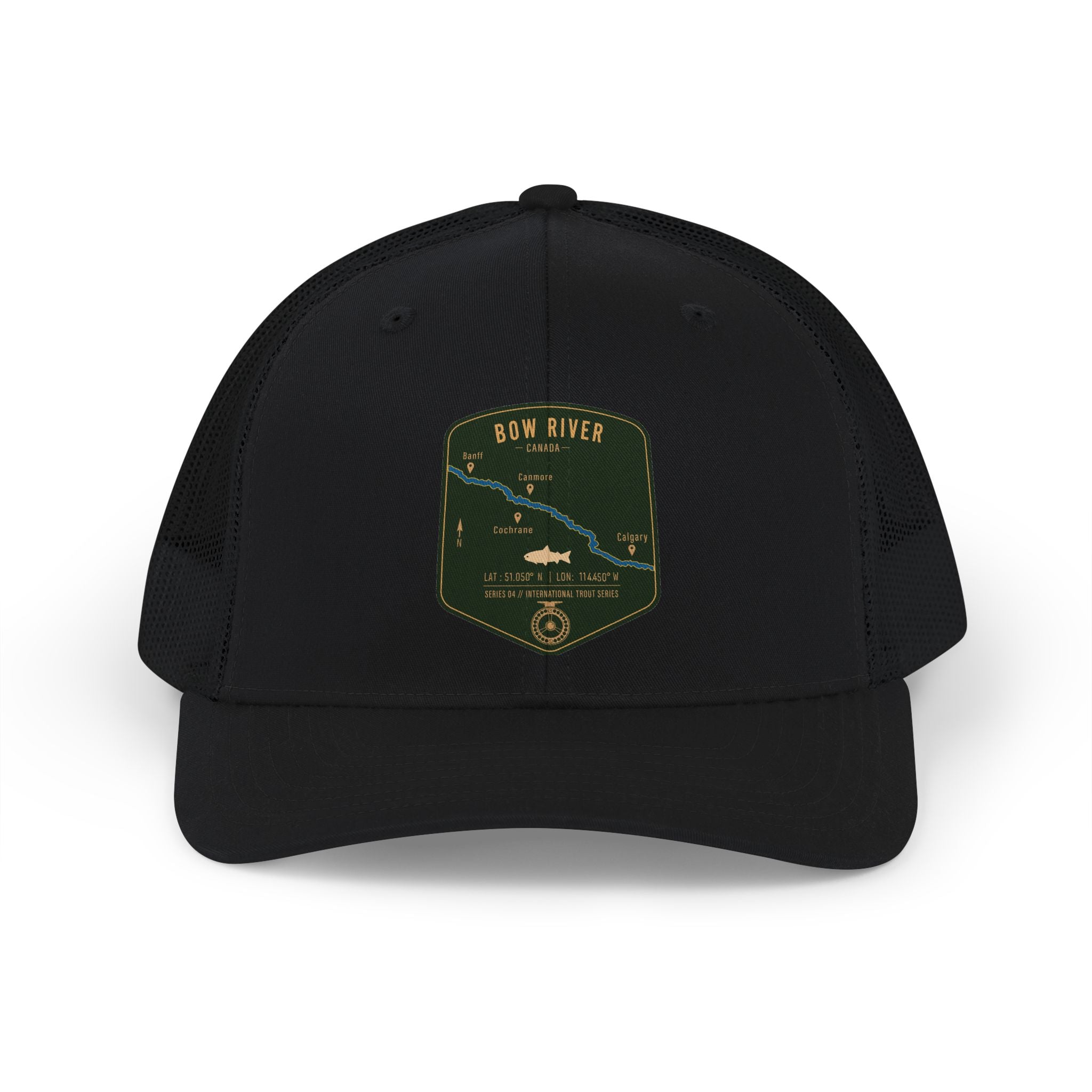 Global Series - Bow River Canada patch Snapback Cap | trout, fly fishing design