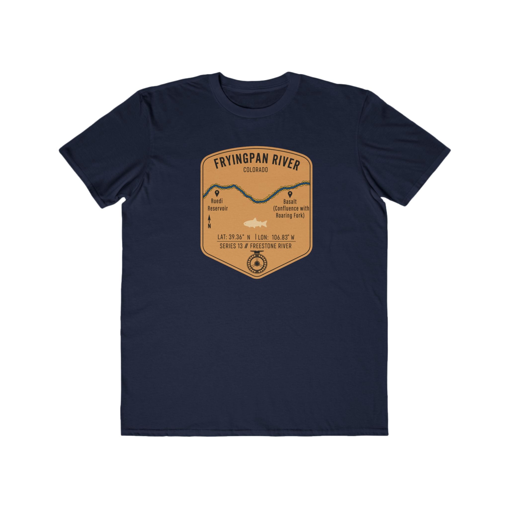Fryingpan River Fishing Patch Tee | Trout Fly Rod Angler Shirt
