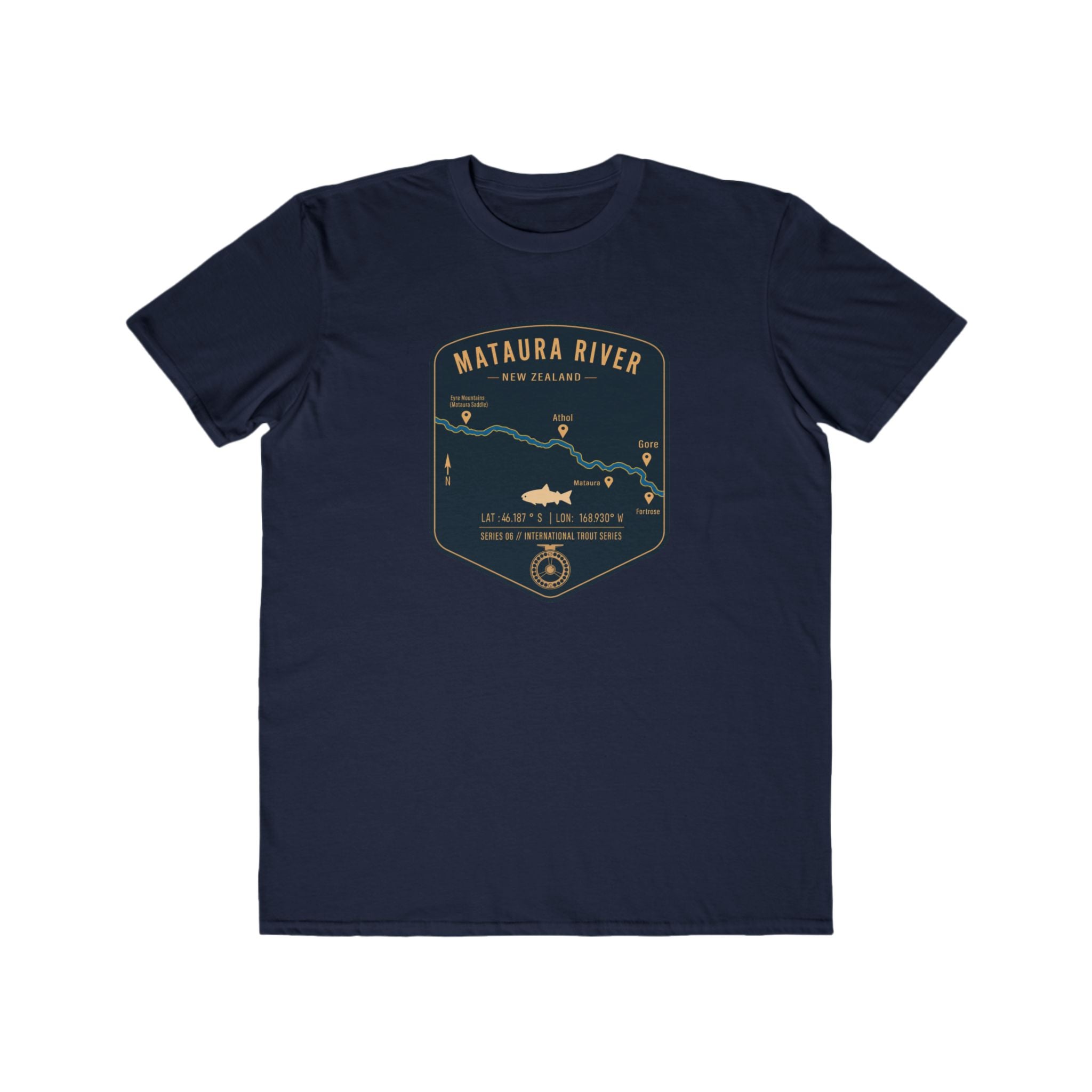 Global Series - Mataura River New Zealand Patch Tee | Trout Fly Rod Angler Shirt