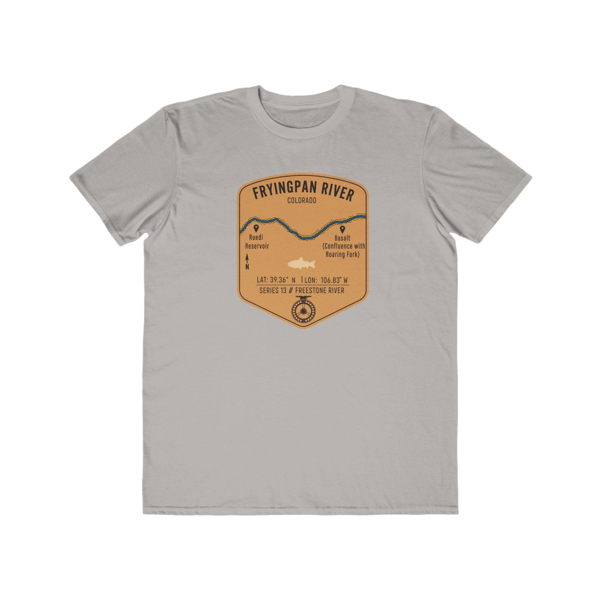 Fryingpan River Fishing Patch Tee | Trout Fly Rod Angler Shirt