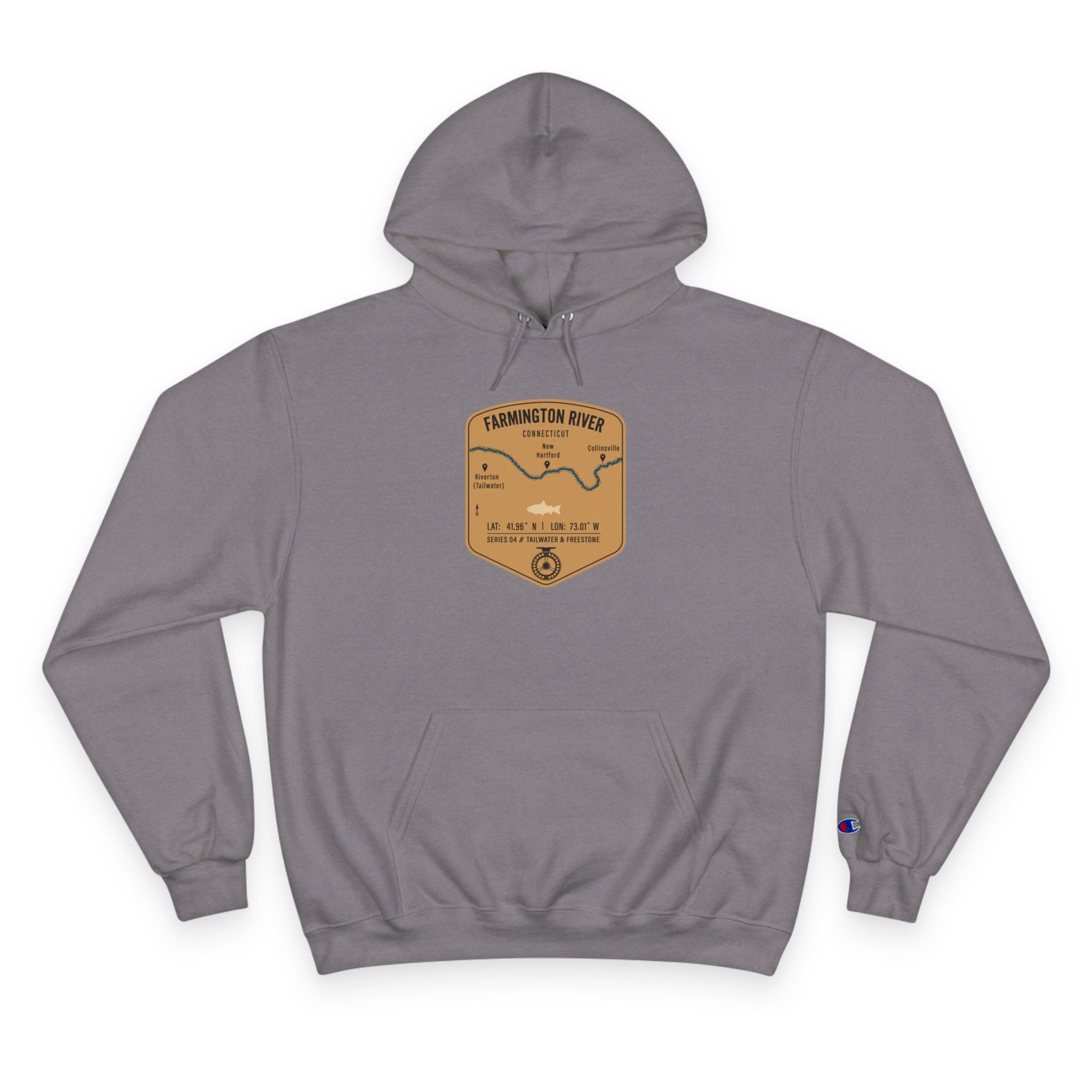 Farmington River Patch Graphic Hoodie | Outdoor Adventure
