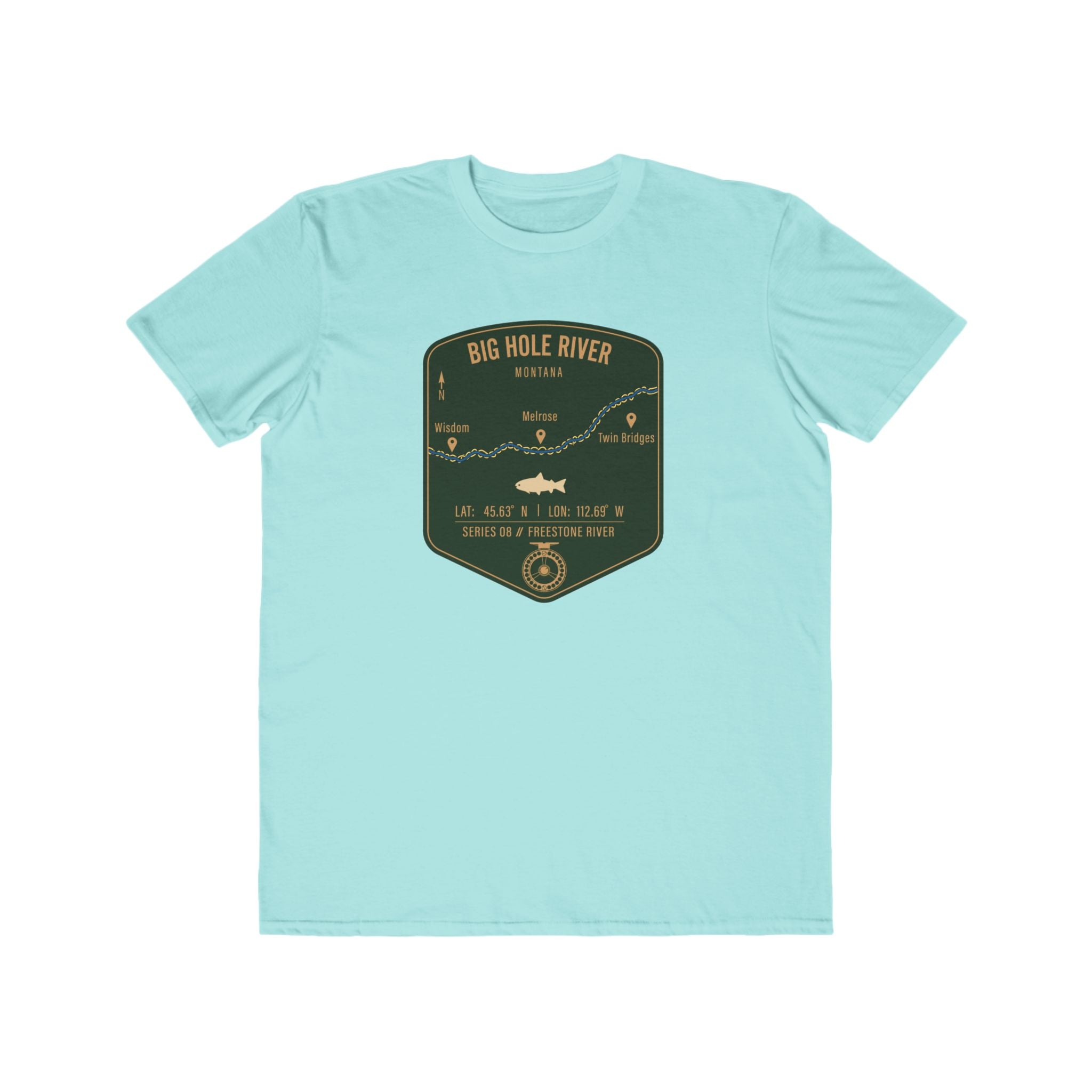 Big Hole River Fishing Patch Tee | Trout Fly Rod Angler Shirt