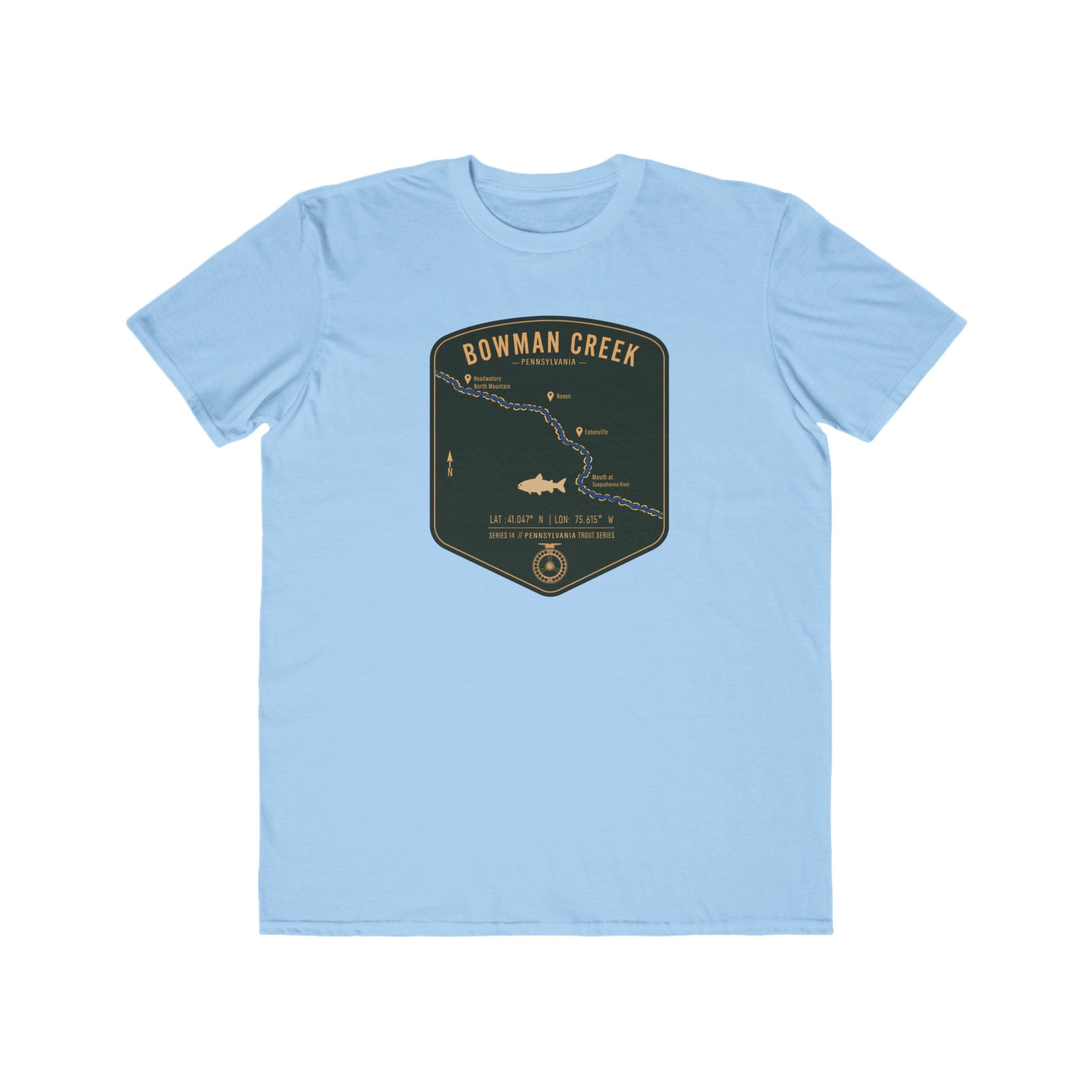 Bowman Creek PA Patch Tee | Trout Fly Rod Angler Shirt