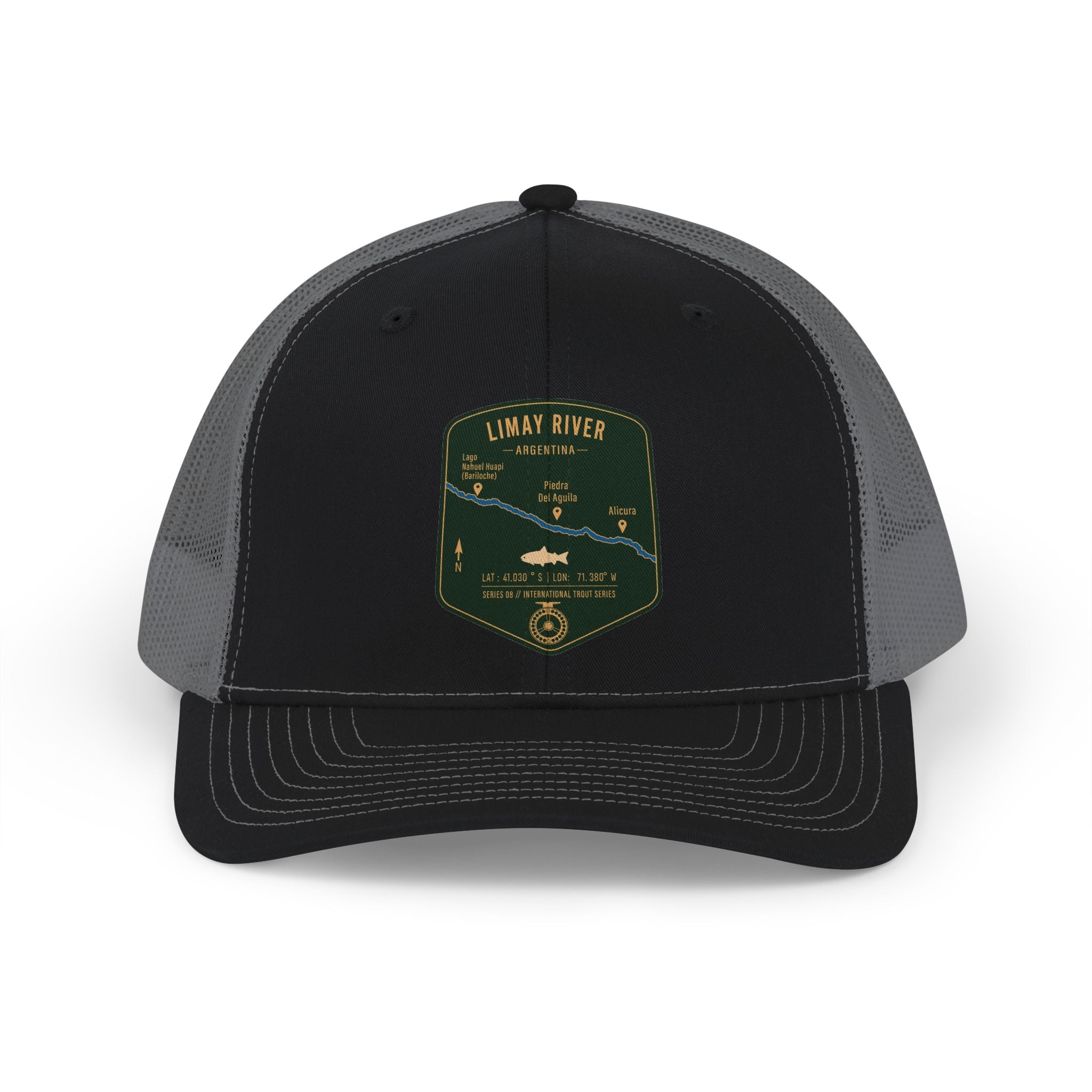 Global Series - Limay River Argentina patch Snapback Cap | trout, fly fishing design