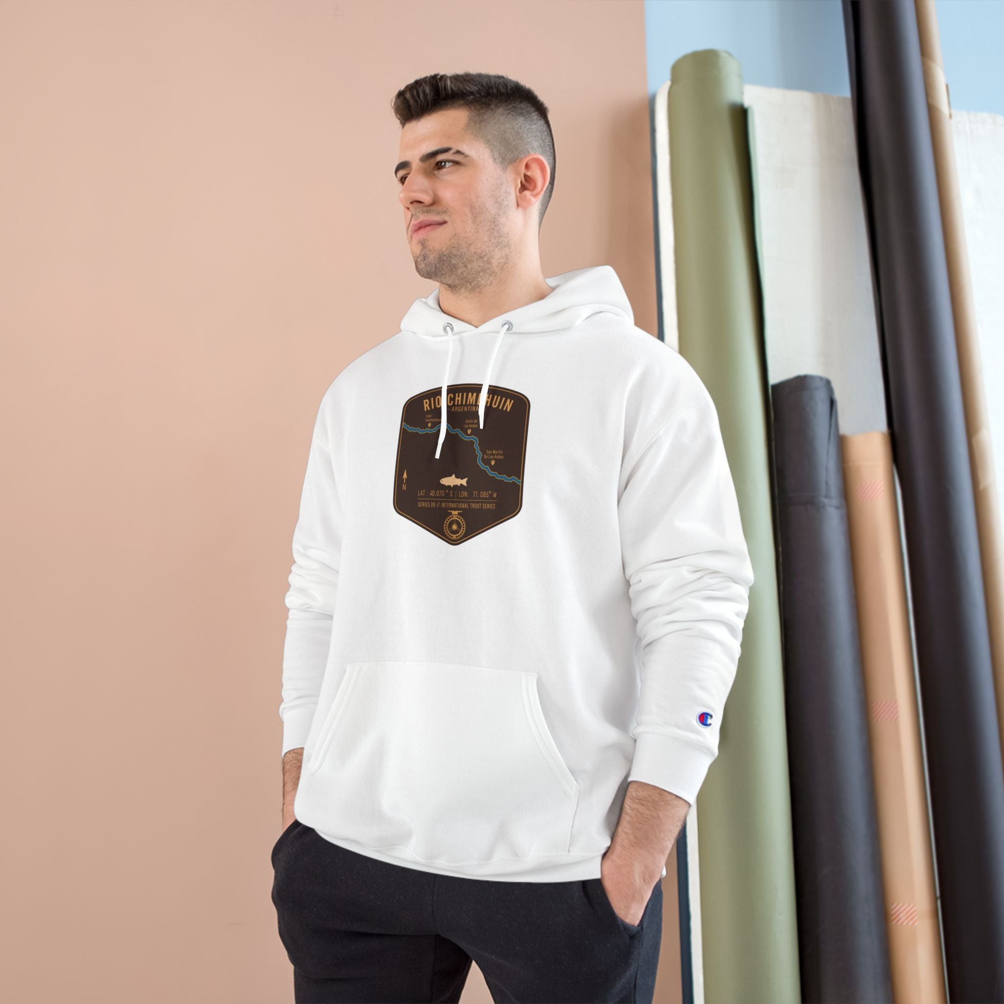 Global Series - Chimehuin River Argentina Patch Graphic Hoodie | Outdoor Adventure