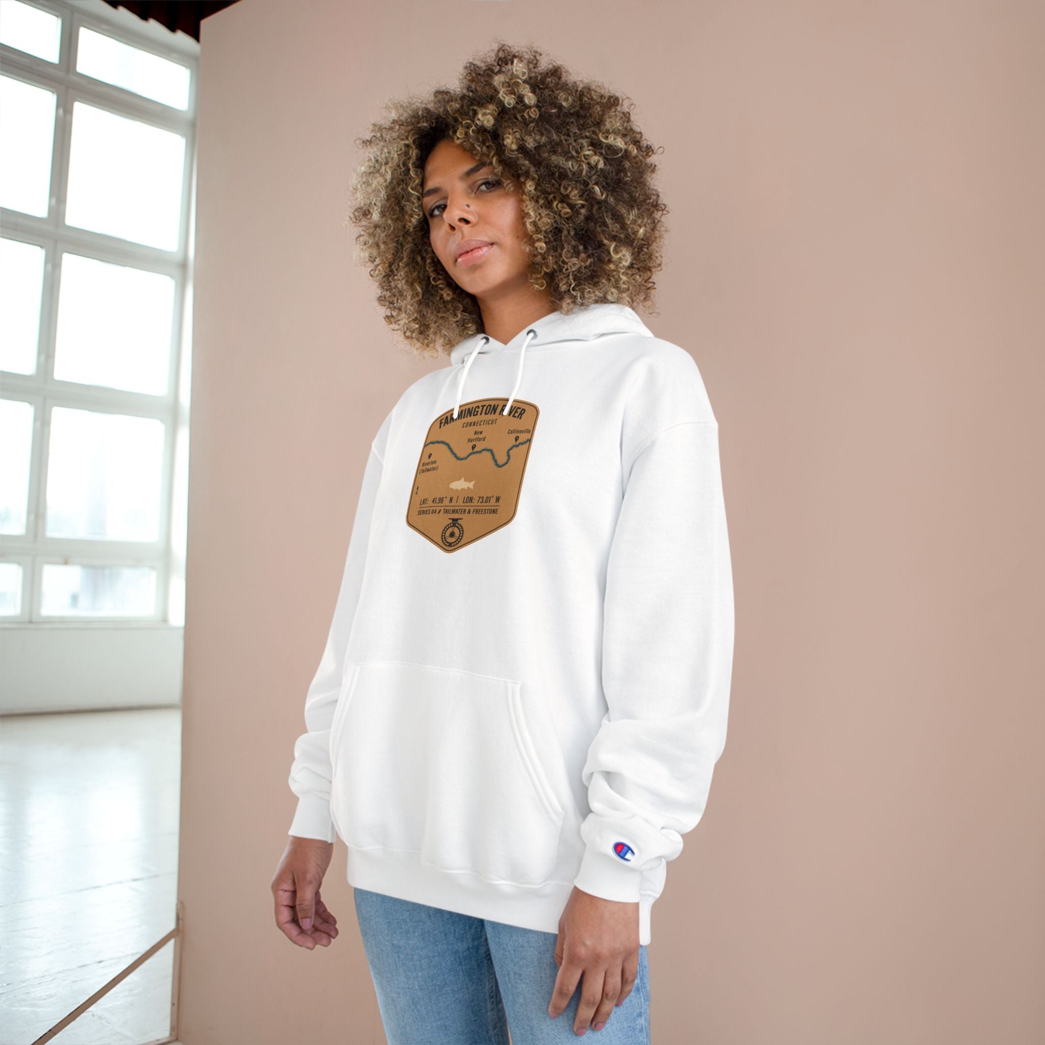 Farmington River Patch Graphic Hoodie | Outdoor Adventure