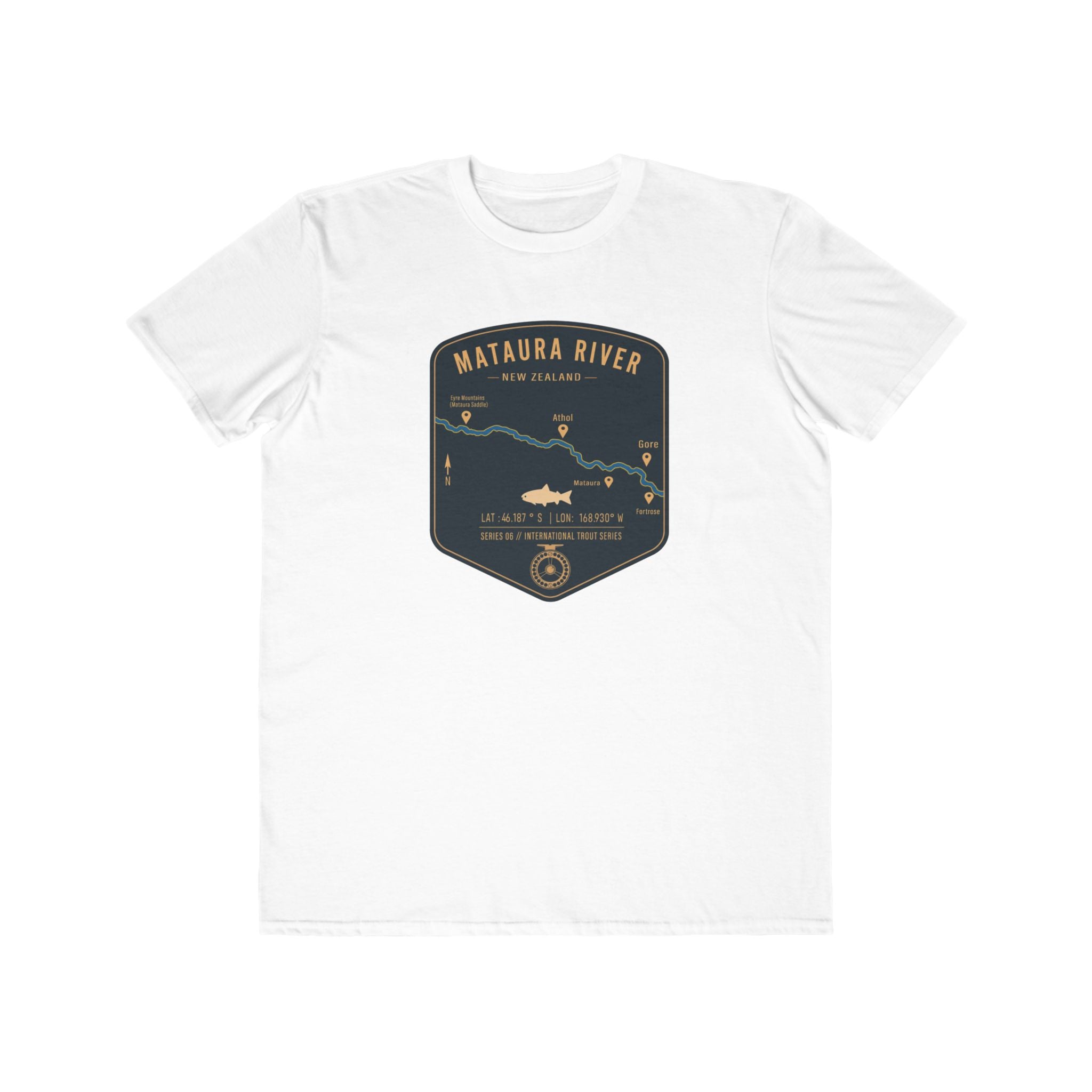 Global Series - Mataura River New Zealand Patch Tee | Trout Fly Rod Angler Shirt