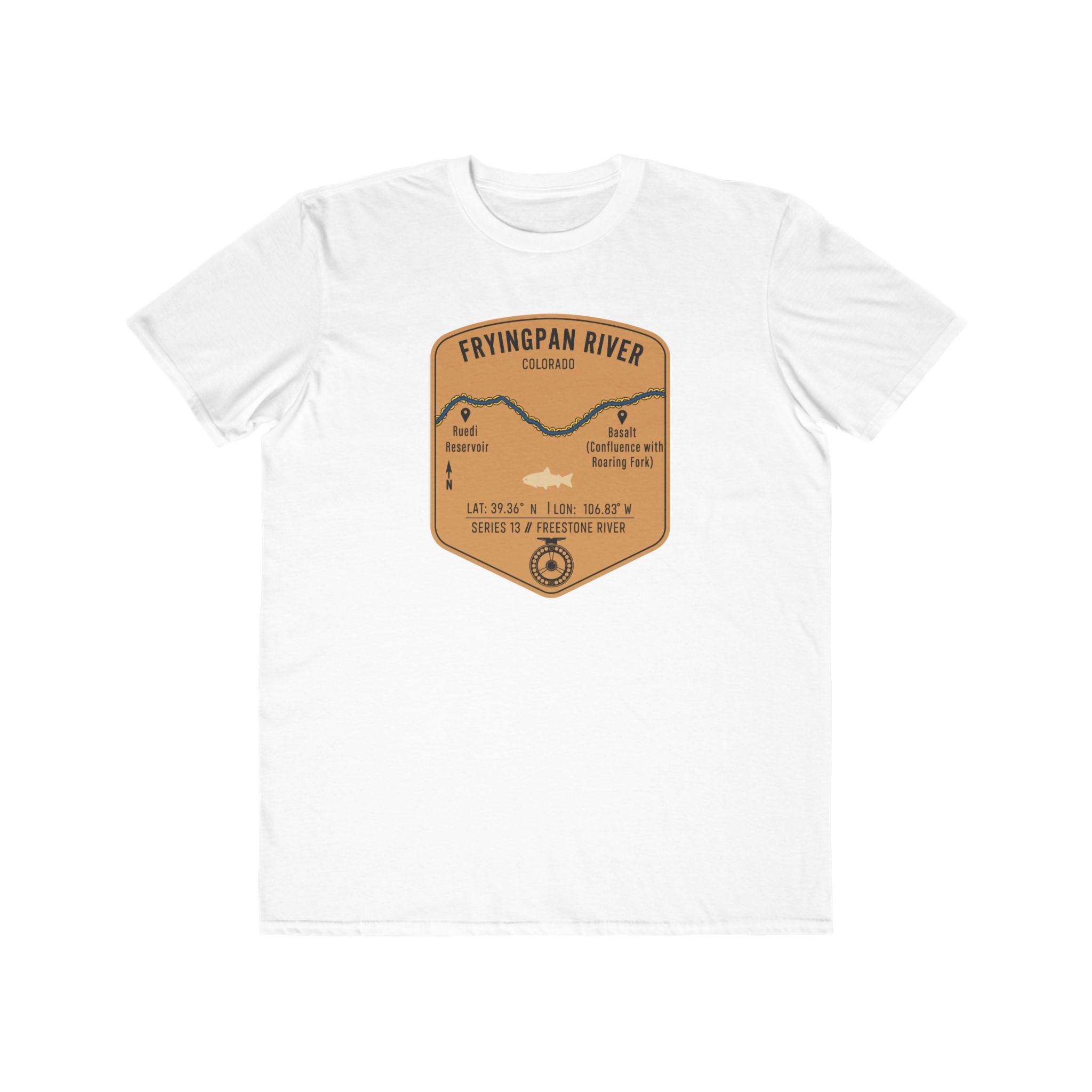 Fryingpan River Fishing Patch Tee | Trout Fly Rod Angler Shirt