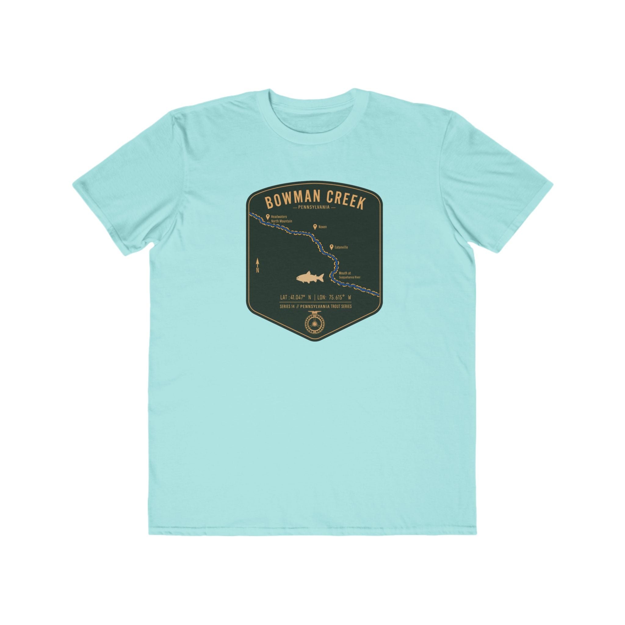 Bowman Creek PA Patch Tee | Trout Fly Rod Angler Shirt