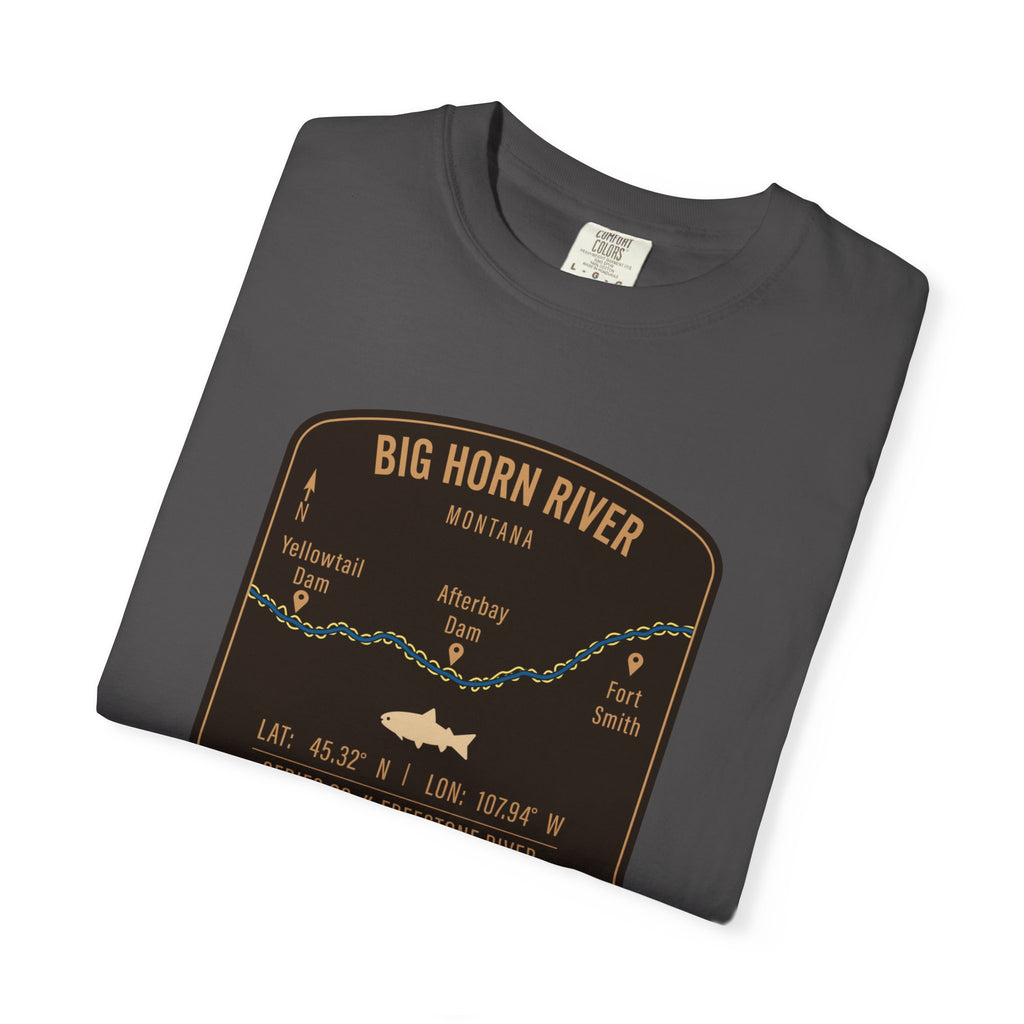 Big Horn River Fishing Map T-Shirt | River Map, Trout Graphic