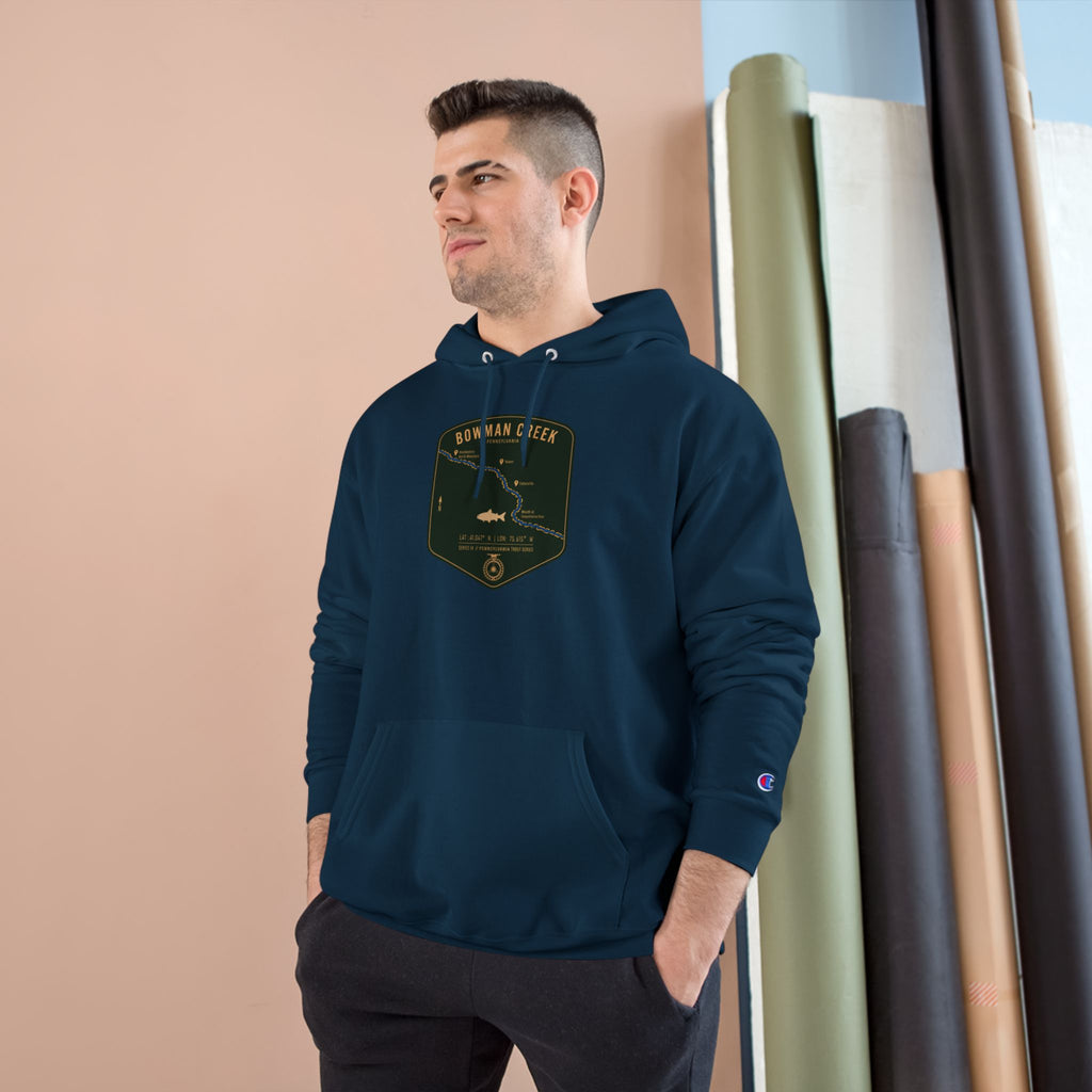 Bowman Creek PA Patch Graphic Hoodie | Outdoor Adventure