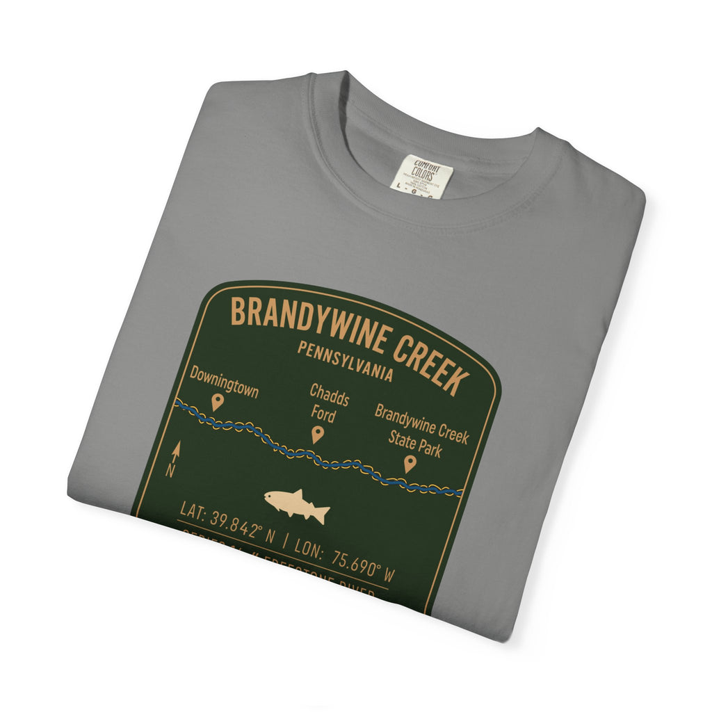 Brandywine Creek Fishing Map T-Shirt | River Map, Trout Graphic