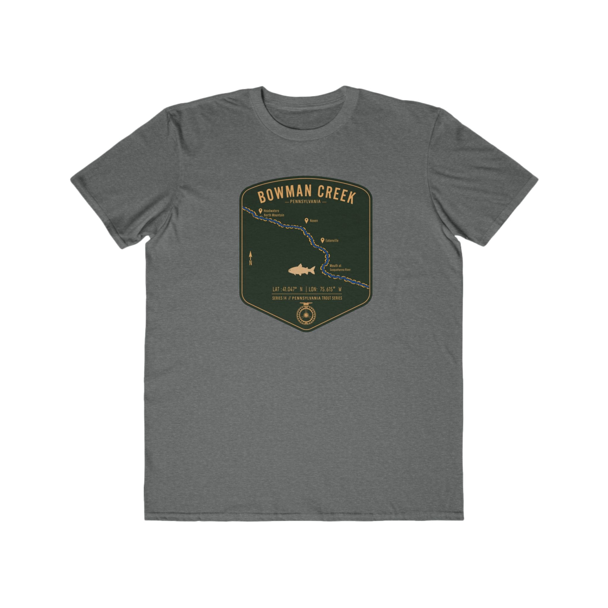 Bowman Creek PA Patch Tee | Trout Fly Rod Angler Shirt