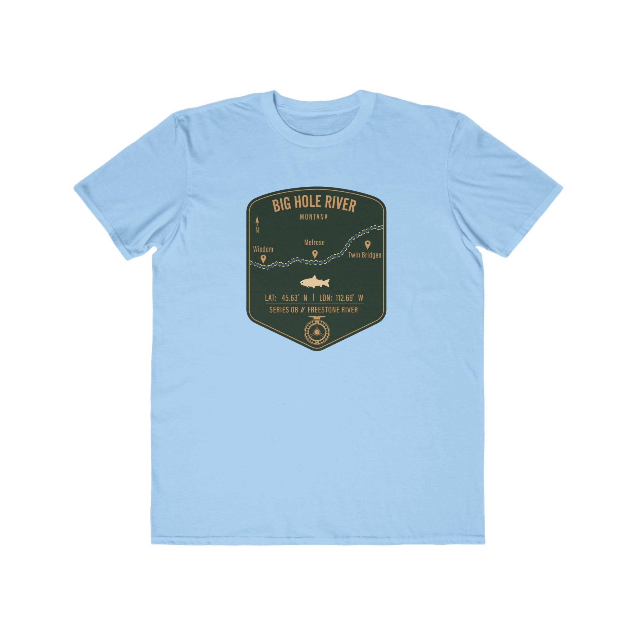 Big Hole River Fishing Patch Tee | Trout Fly Rod Angler Shirt