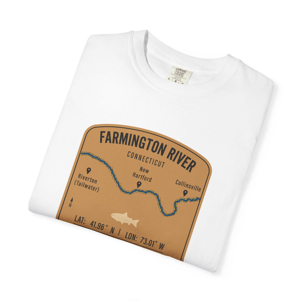Farmington River Fishing Map T-Shirt | River Map, Trout Graphic
