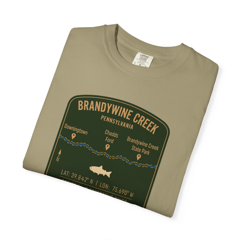 Brandywine Creek Fishing Map T-Shirt | River Map, Trout Graphic