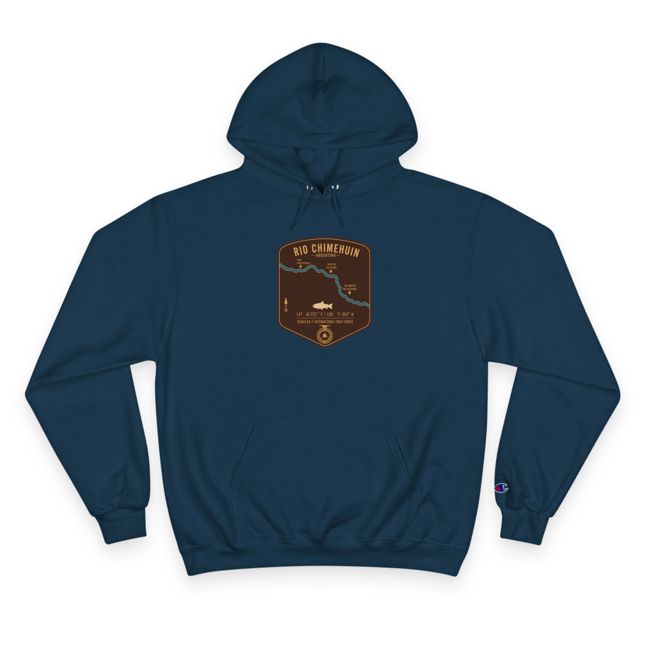 Global Series - Chimehuin River Argentina Patch Graphic Hoodie | Outdoor Adventure