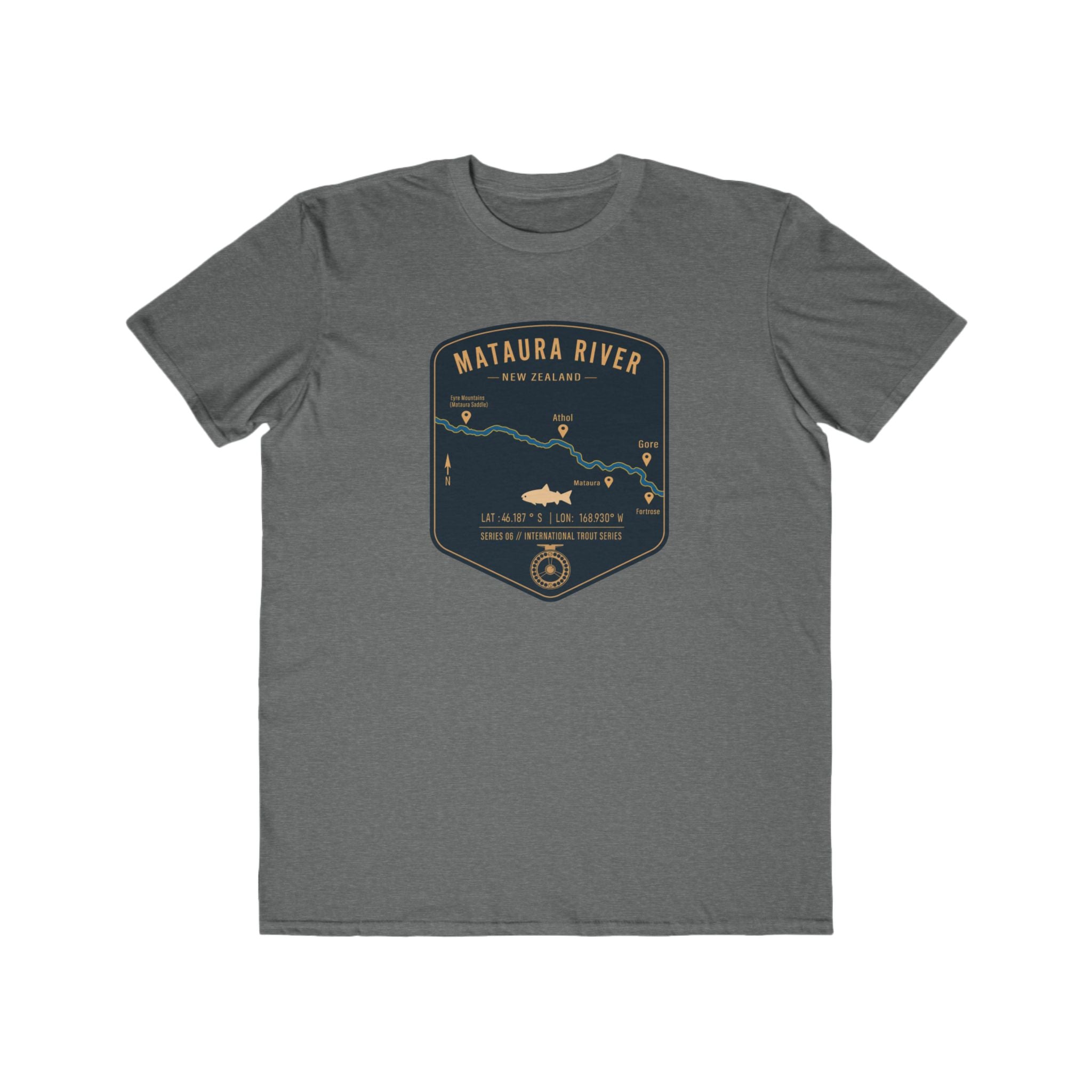 Global Series - Mataura River New Zealand Patch Tee | Trout Fly Rod Angler Shirt