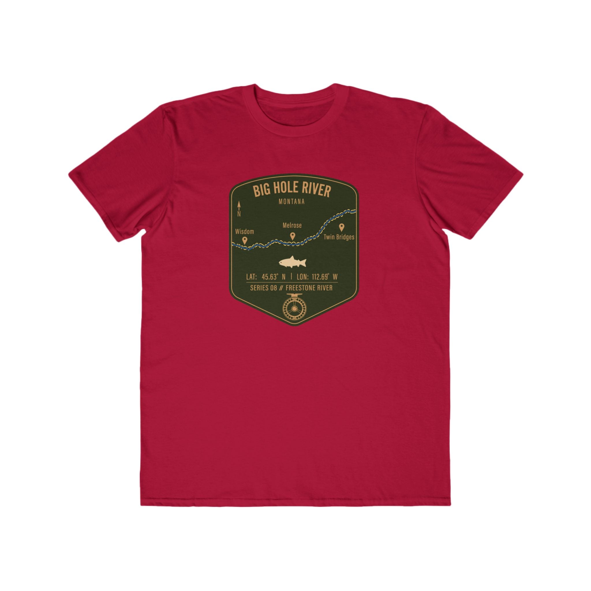 Big Hole River Fishing Patch Tee | Trout Fly Rod Angler Shirt