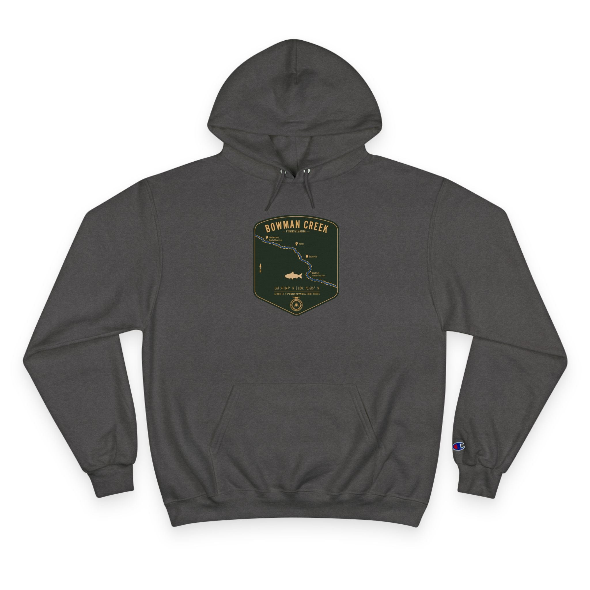 Bowman Creek PA Patch Graphic Hoodie | Outdoor Adventure