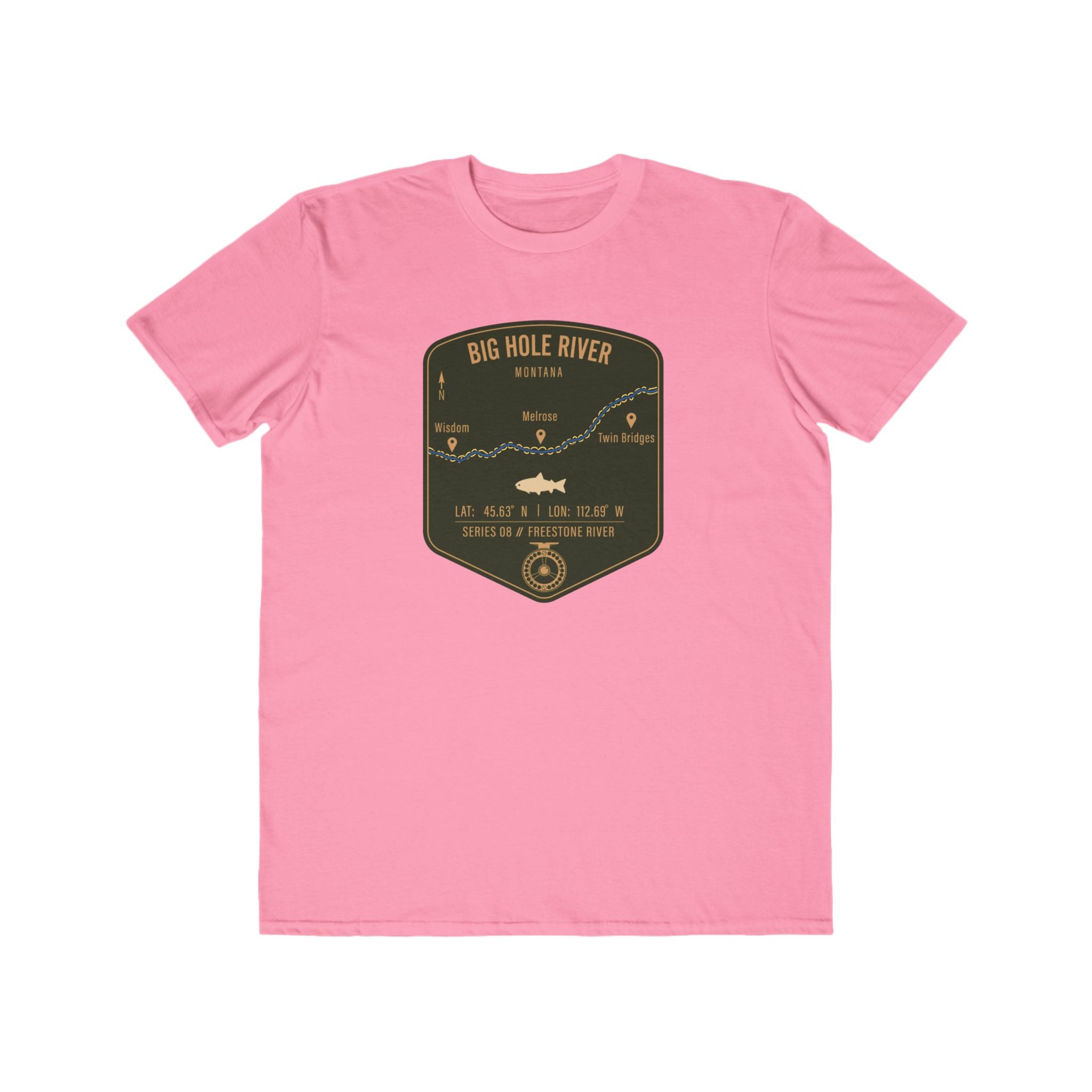 Big Hole River Fishing Patch Tee | Trout Fly Rod Angler Shirt