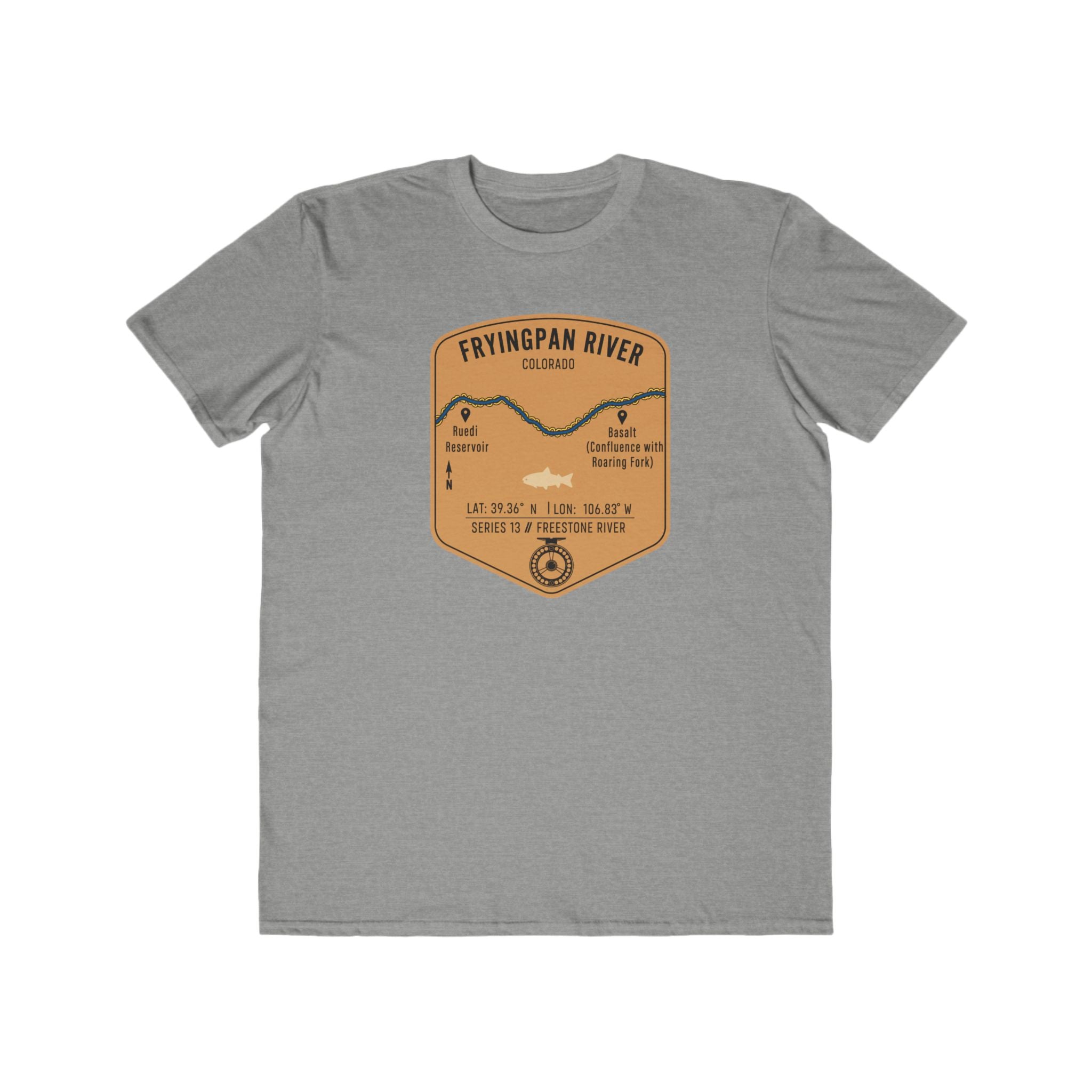 Fryingpan River Fishing Patch Tee | Trout Fly Rod Angler Shirt